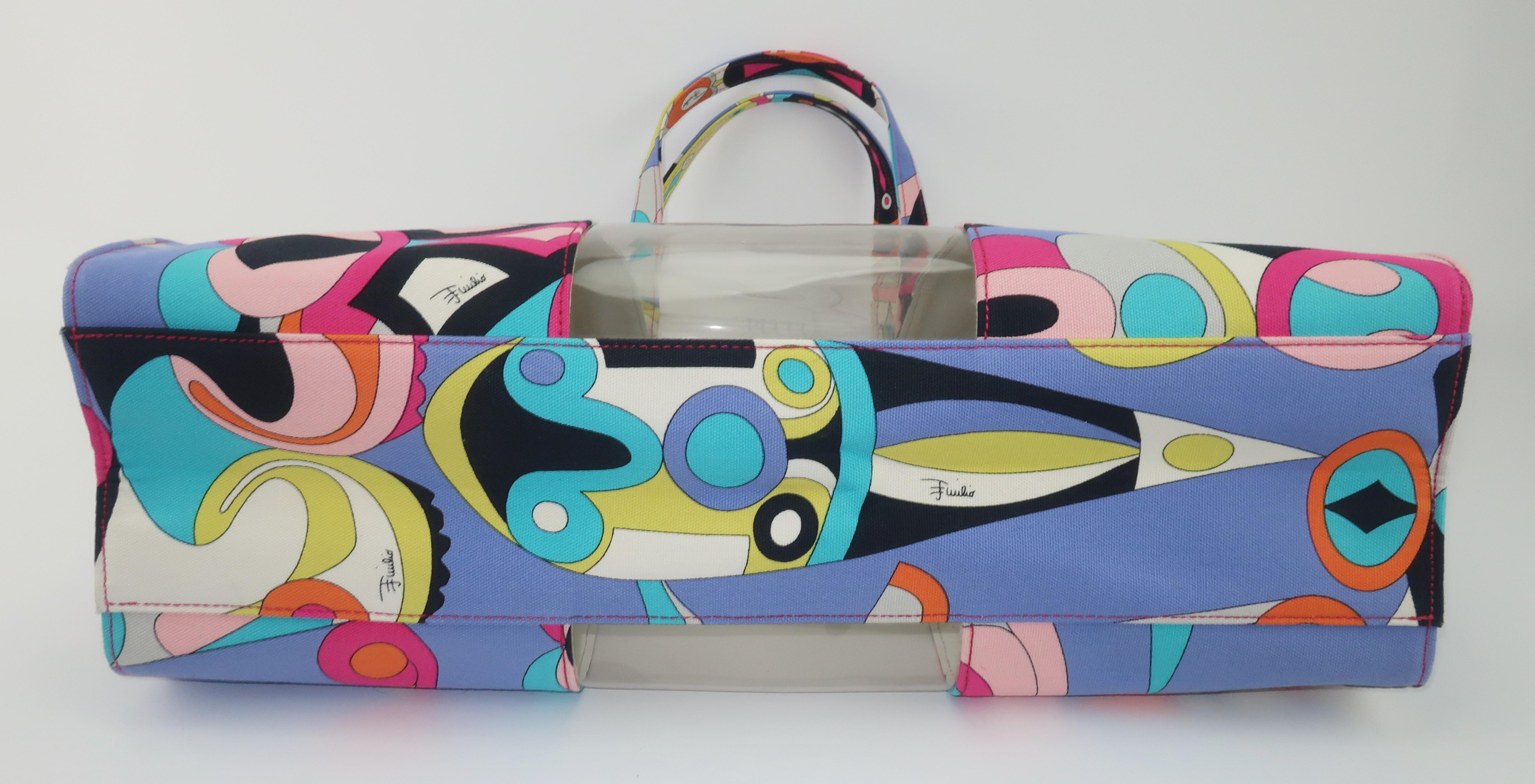 Emilio Pucci Canvas & Lucite Tote Handbag 4