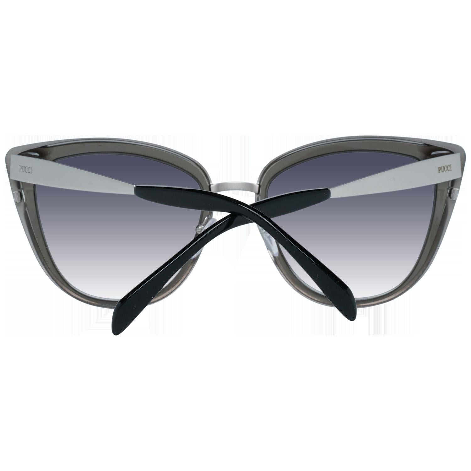 Emilio Pucci Cat Eye Silver Sunglasses EP0092 20B 55/19 145 mm In Excellent Condition For Sale In Rome, Rome