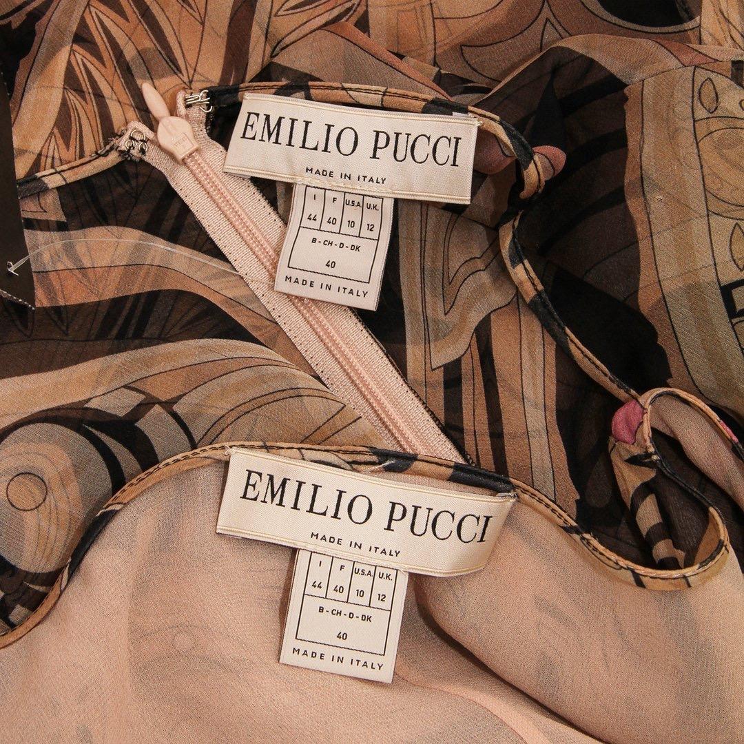 Emilio Pucci Chiffon Layered Dress In Good Condition In Los Angeles, CA