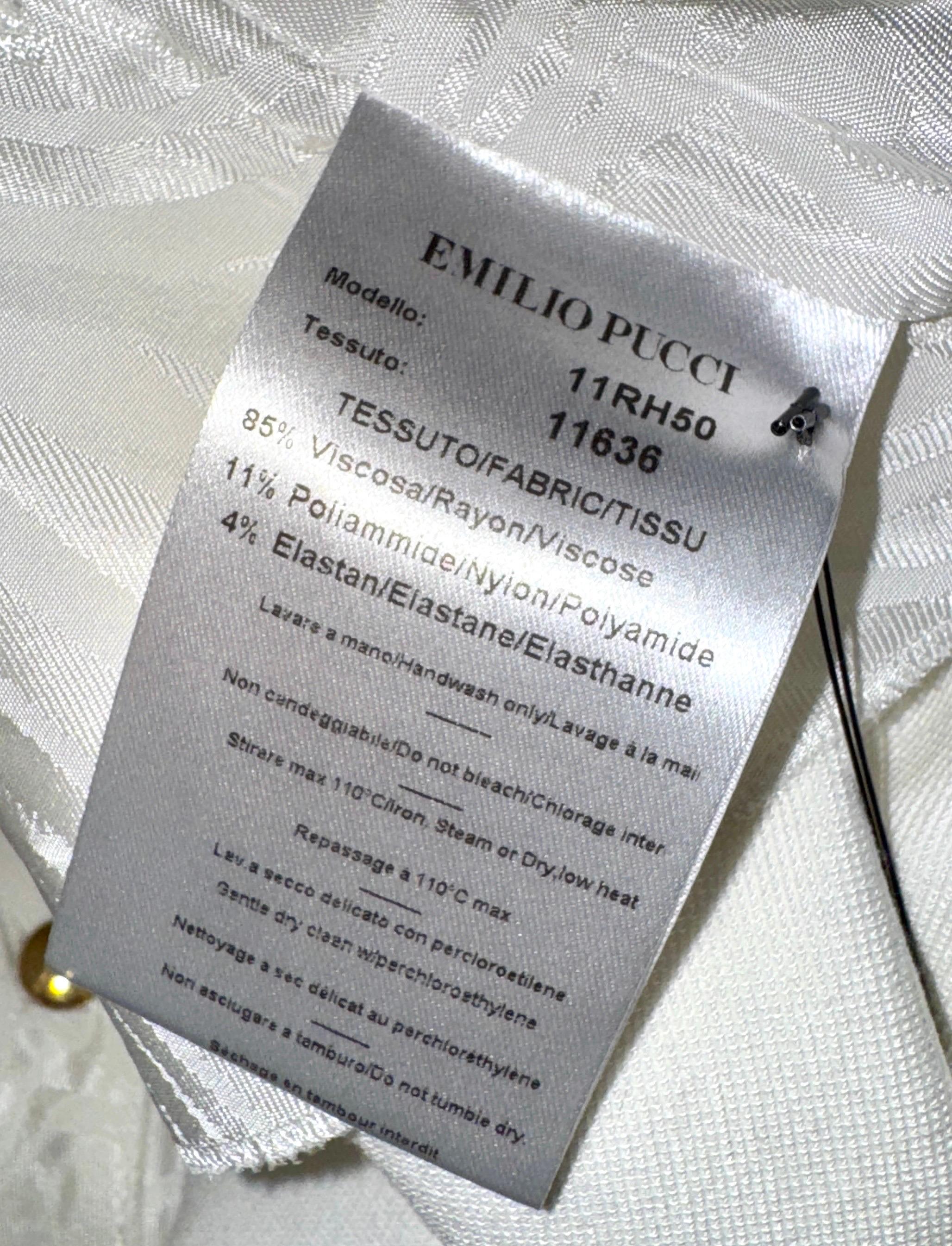 EMILIO PUCCI Vestido ajustado y elegante con botones con logotipo 42 en venta 2