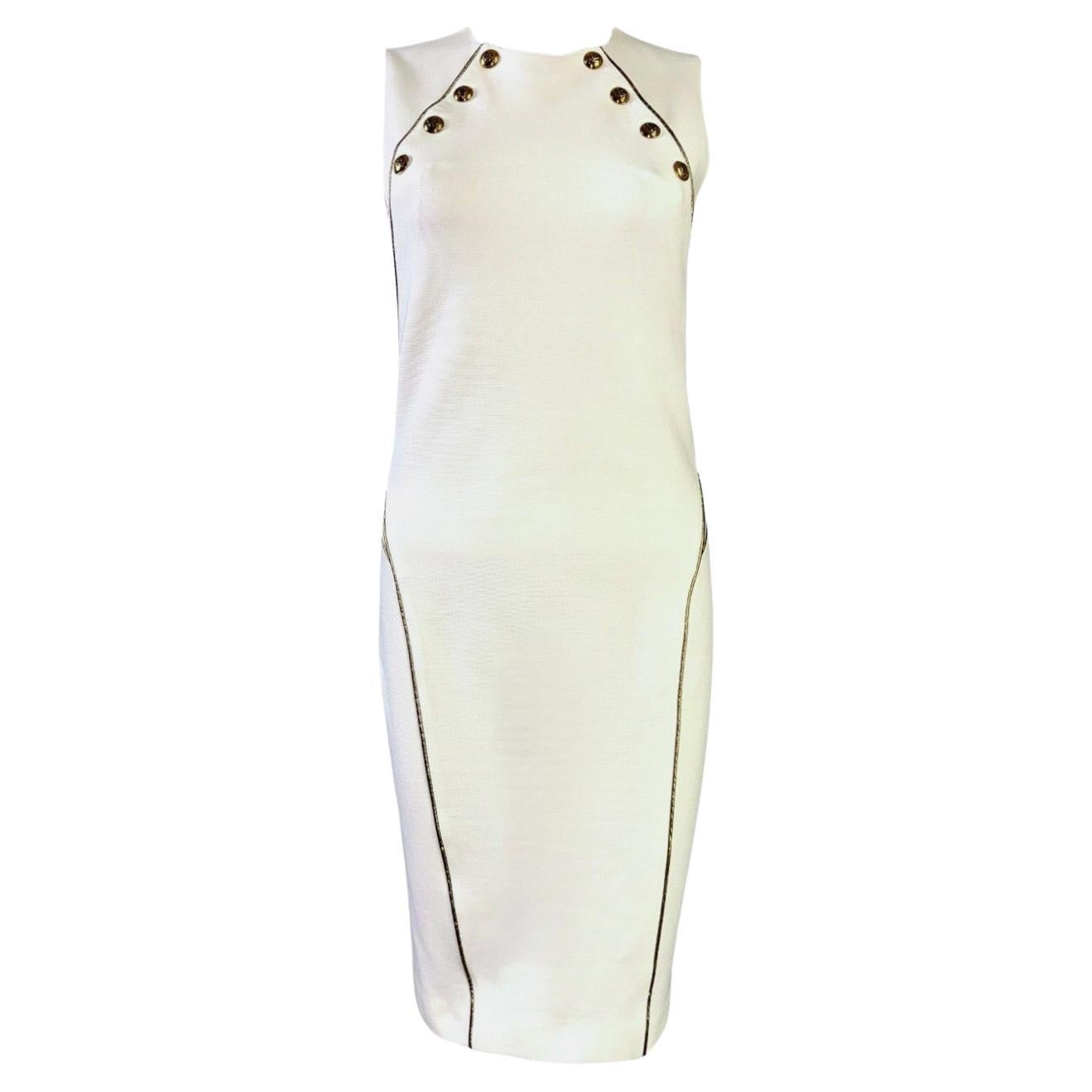 EMILIO PUCCI Vestido ajustado y elegante con botones con logotipo 42 en venta