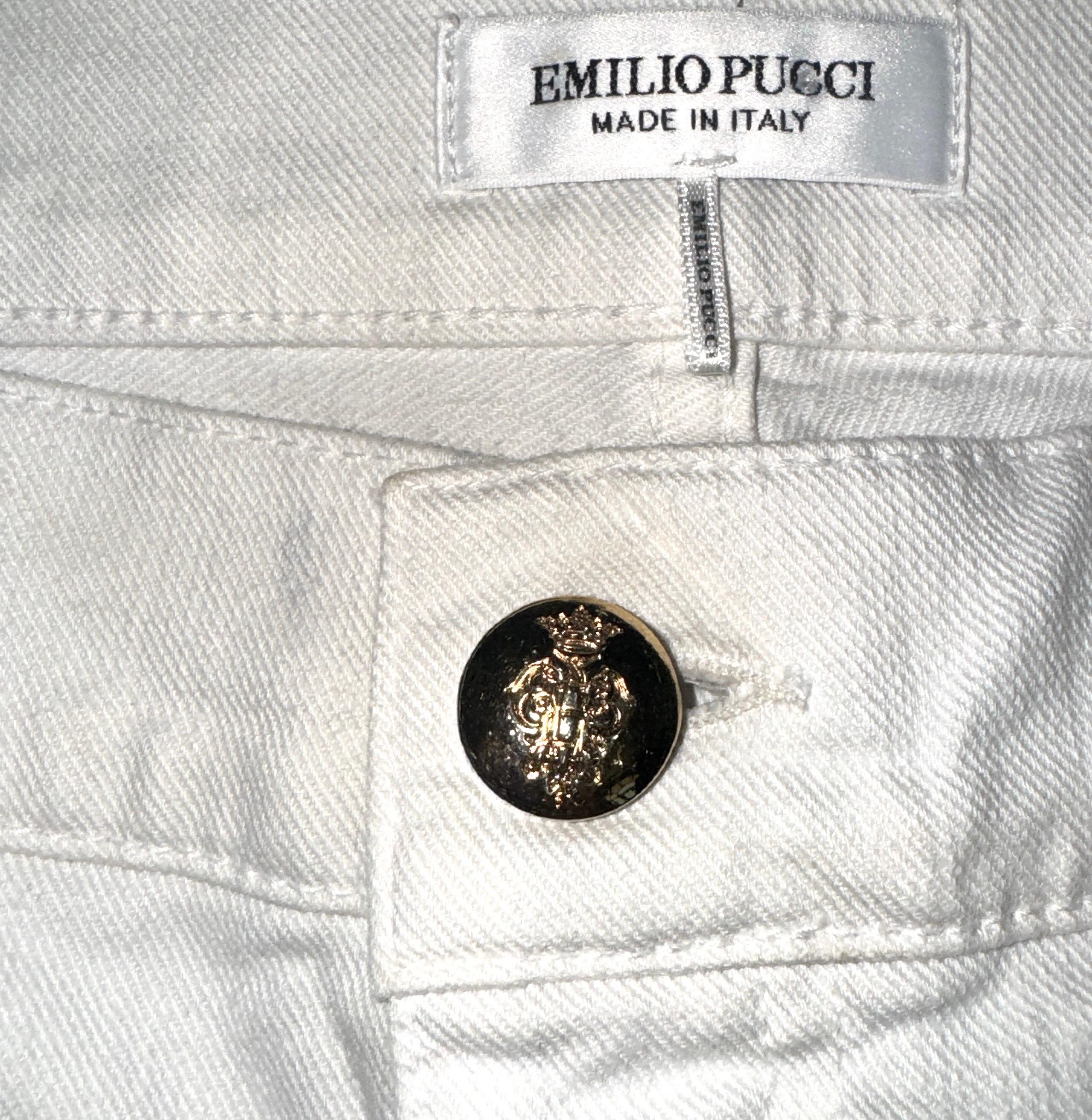 EMILIO PUCCI Classy 5 Pocket Denim Stretch Pants Trousers Jeans 42 2