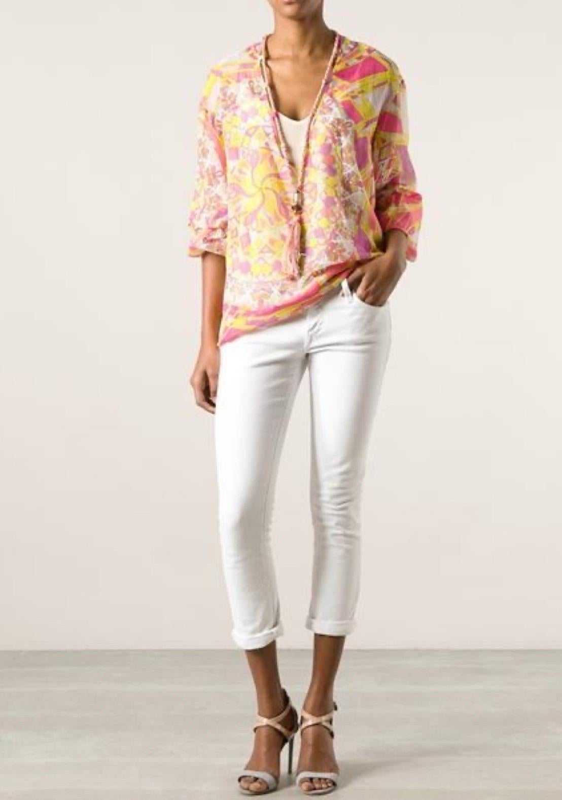 EMILIO PUCCI Classy 5 Pocket Denim Stretch Pants Trousers Jeans 42 3