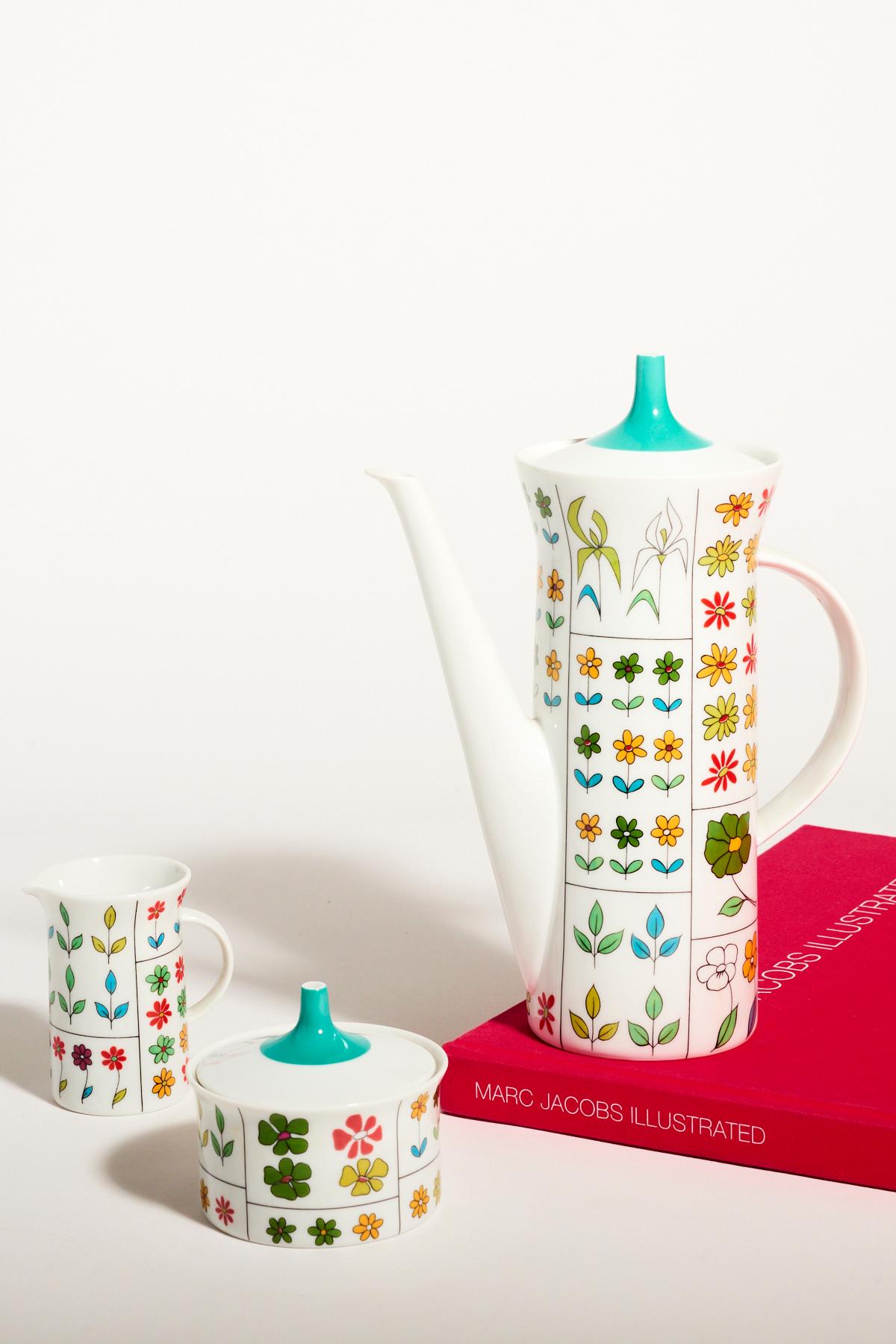 Ceramic Emilio Pucci Coffee Set of Three Pieces