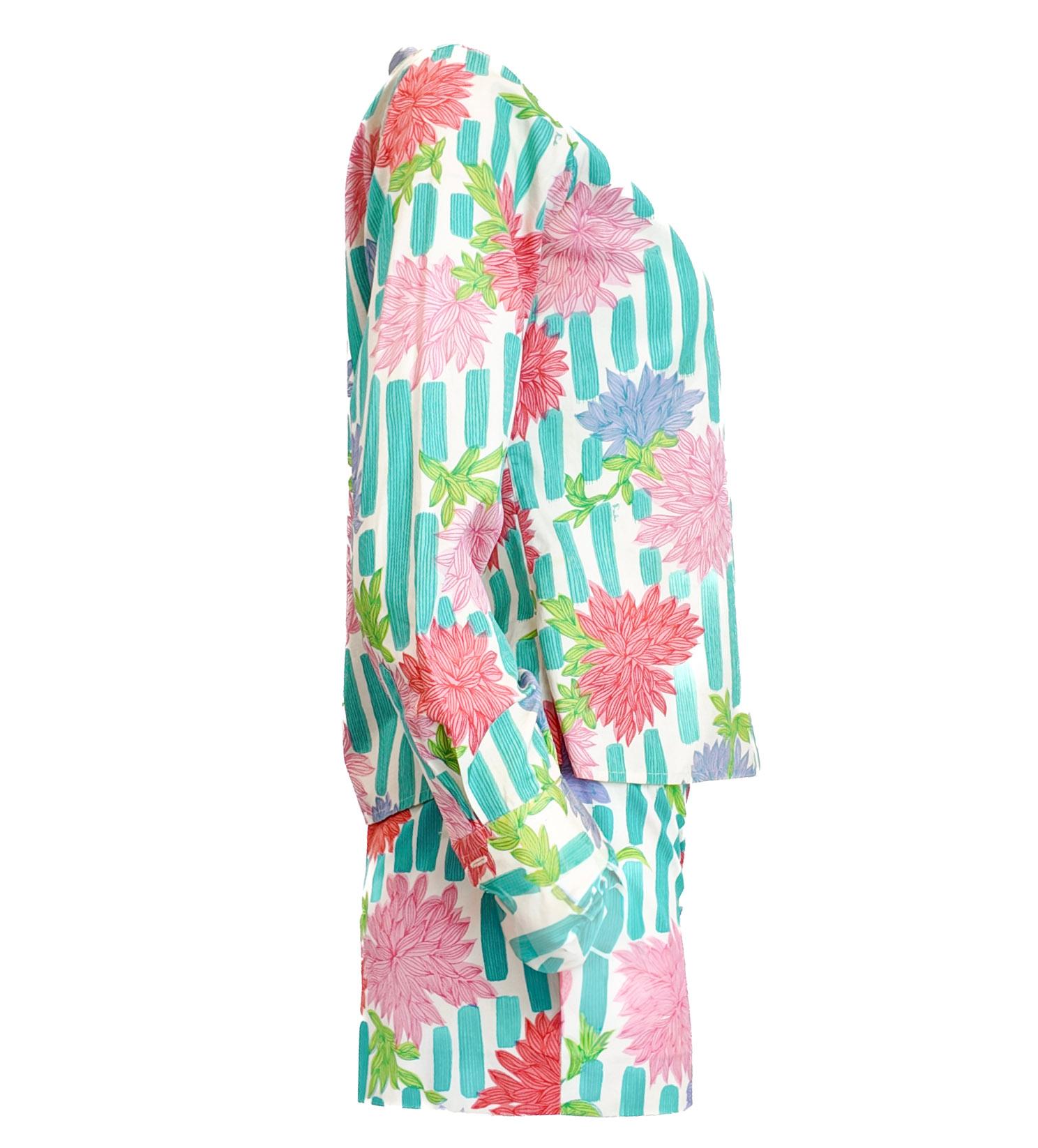 Gray Emilio Pucci Colorful Floral Shorts and Top Set For Sale