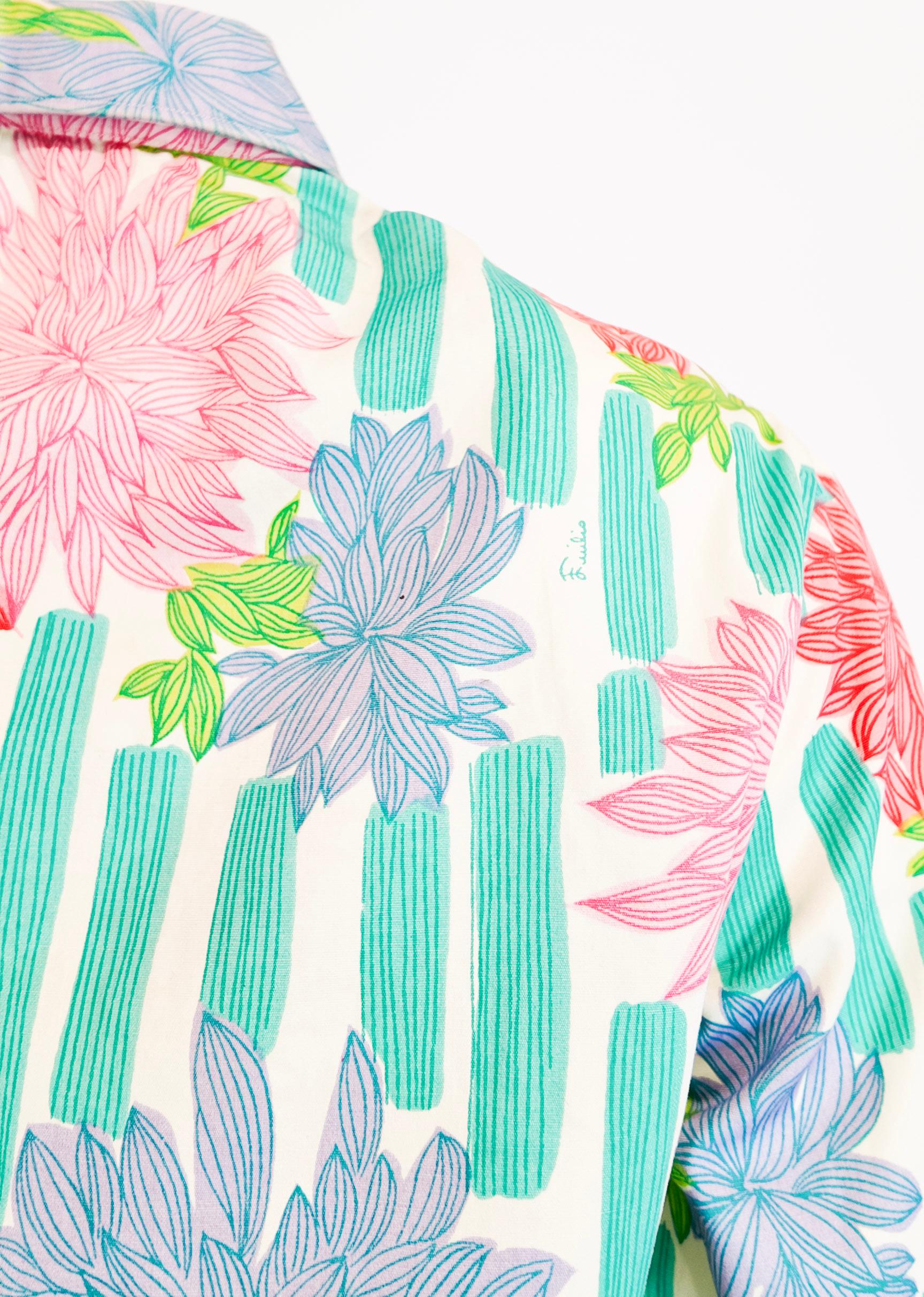 Women's Emilio Pucci Colorful Floral Shorts and Top Set For Sale