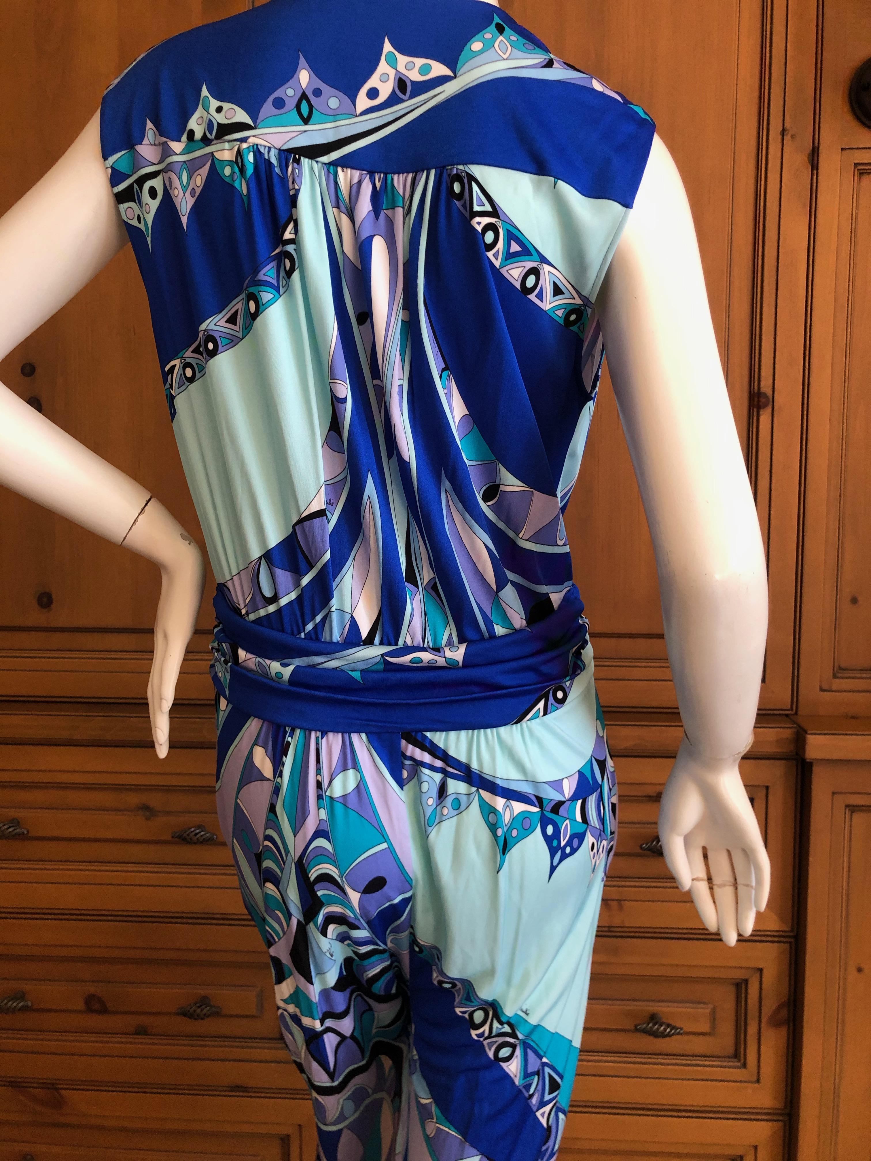 Emilio Pucci Colorful Low Cut Jumpsuit For Sale 1