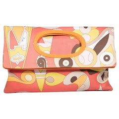 Sac à main Emilio Pucci imprimé abstrait corail