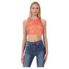 Emilio Pucci Coral Seashell Print Sleeveless Top Size S