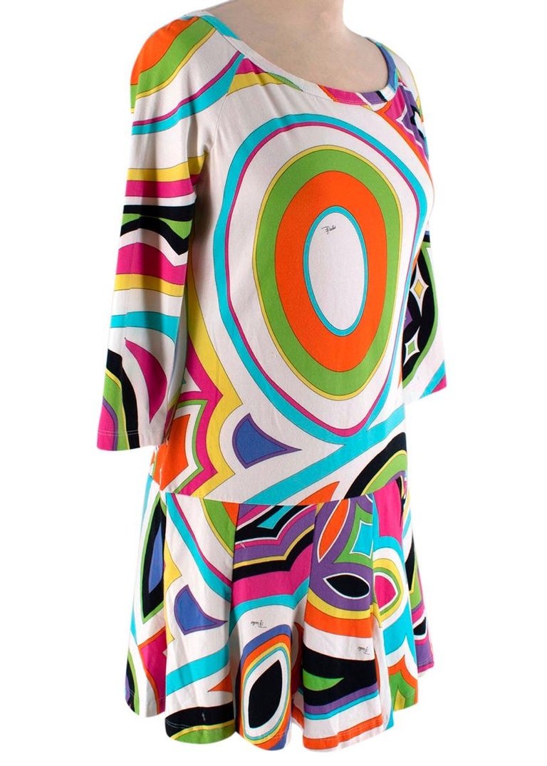 pucci long sleeve mini dress Emilio Pucci Sequin Mini Dress in Gold