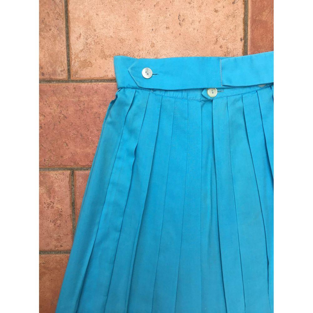 blue fur skirt