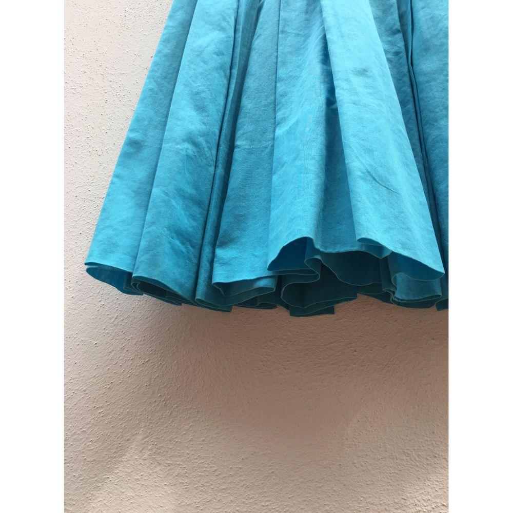 Emilio Pucci Cotton Mid-Length Skirt in Blue In Good Condition For Sale In Carnate, IT