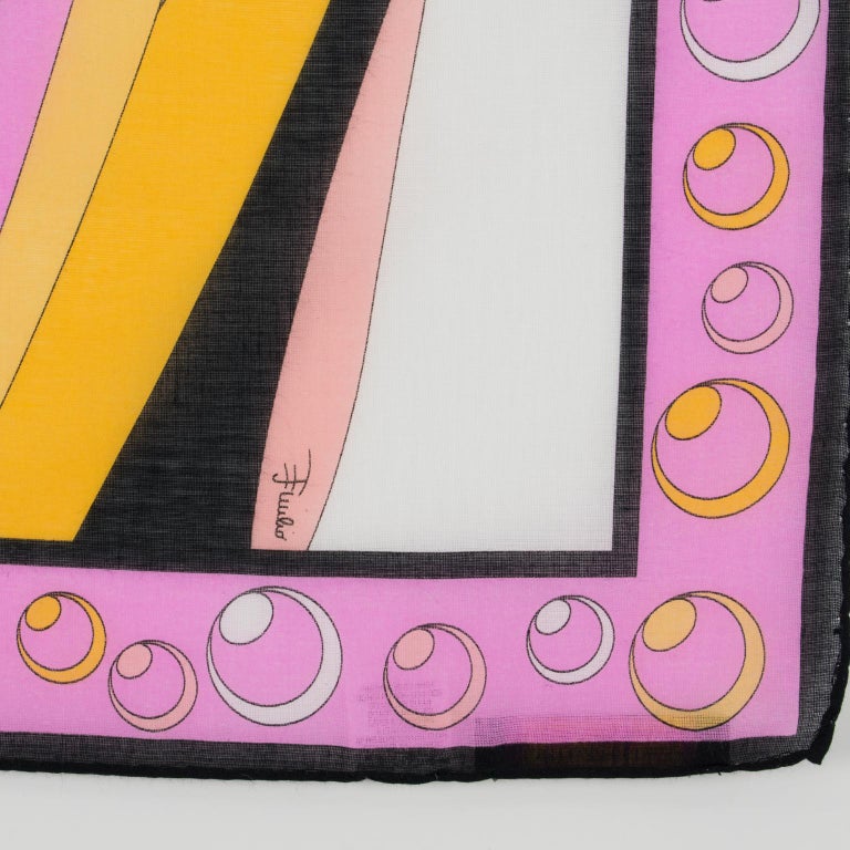 Emilio Pucci Multi Pink Abstract Patterned Scarf - Orlando Vintage  Clothing and Costume