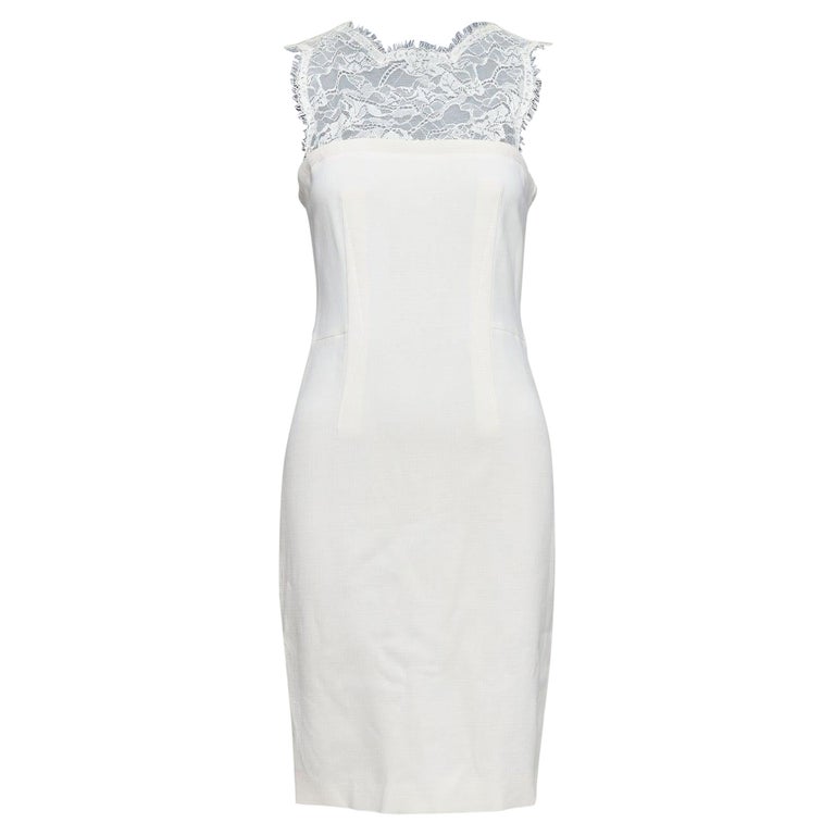 EMILIO PUCCI cream virgin wool blend lace collar cocktail dress IT40 S For  Sale at 1stDibs