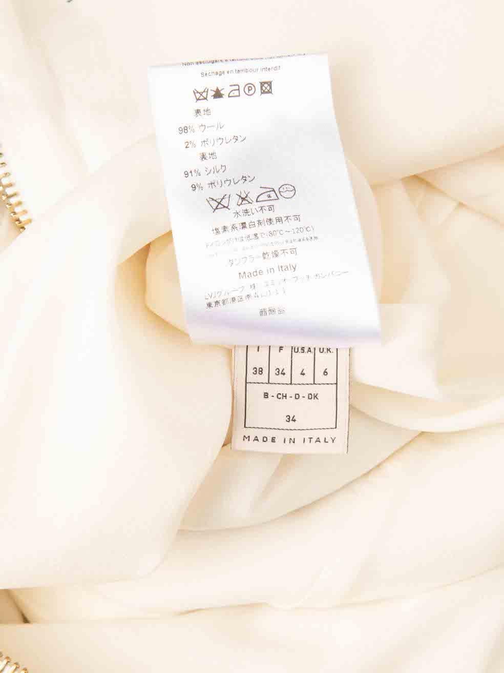 Emilio Pucci Cream Wool Bow Detail Bodycon Dress Size XS For Sale 1