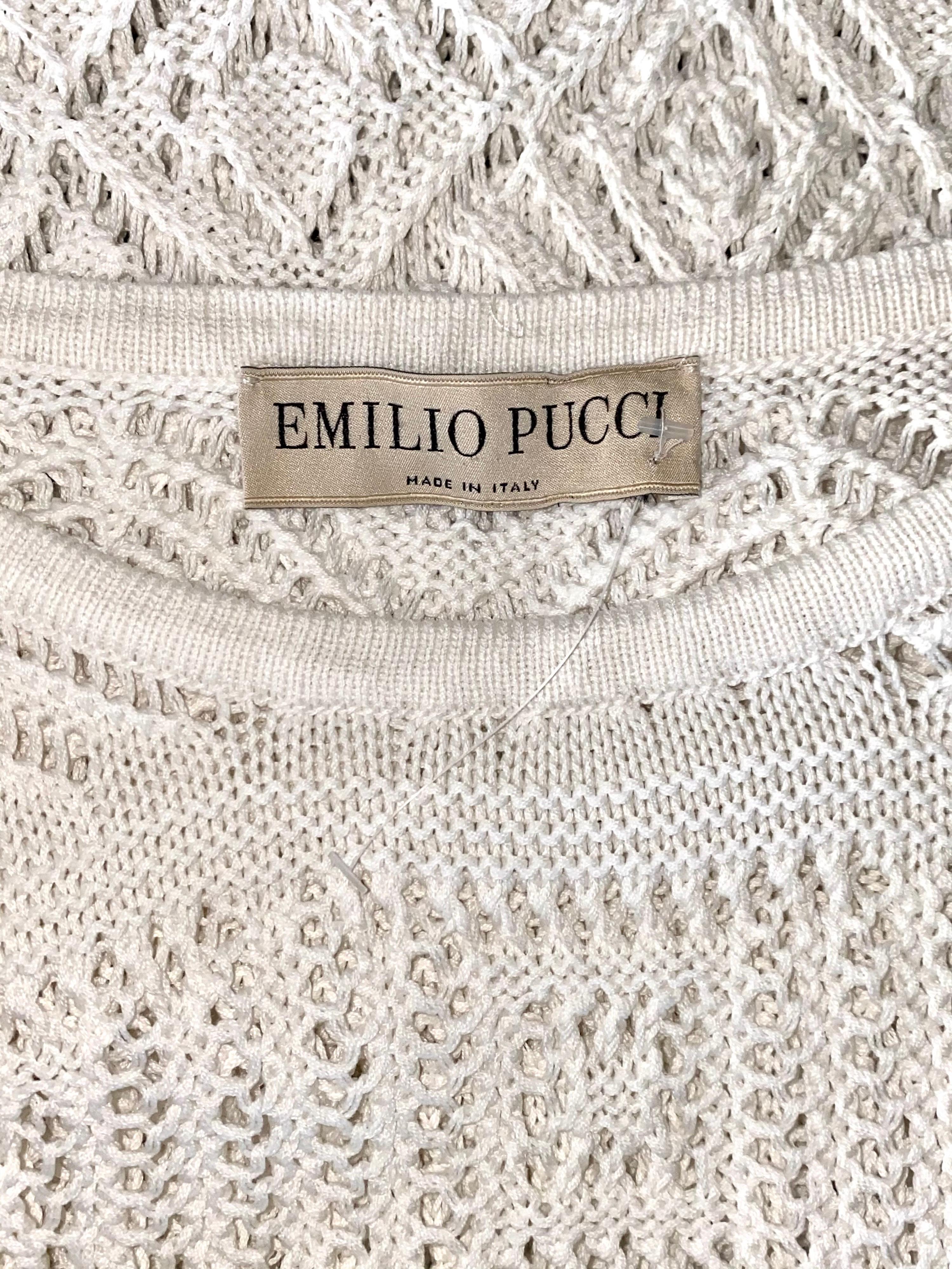 Stunning Emilio Pucci Crochet Knit Mini Dress Engagement Wedding 1