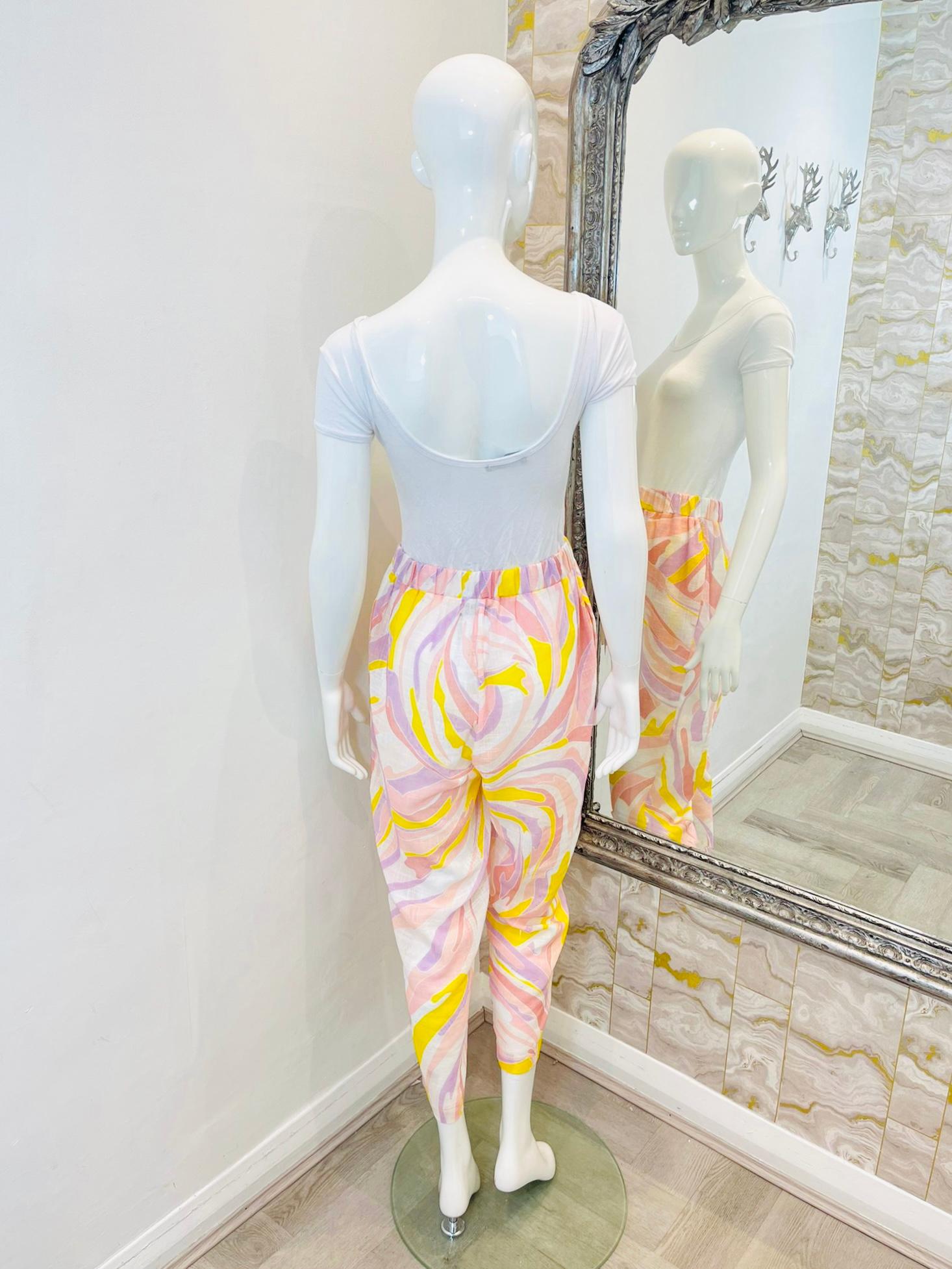 Emilio Pucci Cropped Cotton Trousers In Excellent Condition For Sale In London, GB