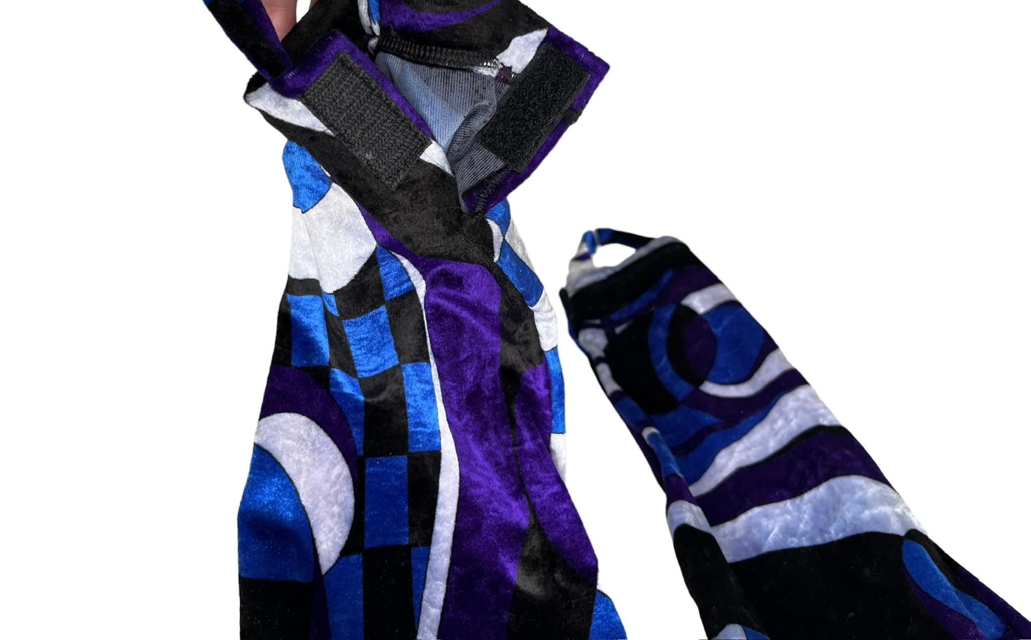 Emilio Pucci Crushed Velvet Stirrup Leggings, Circa 1970s For Sale 7