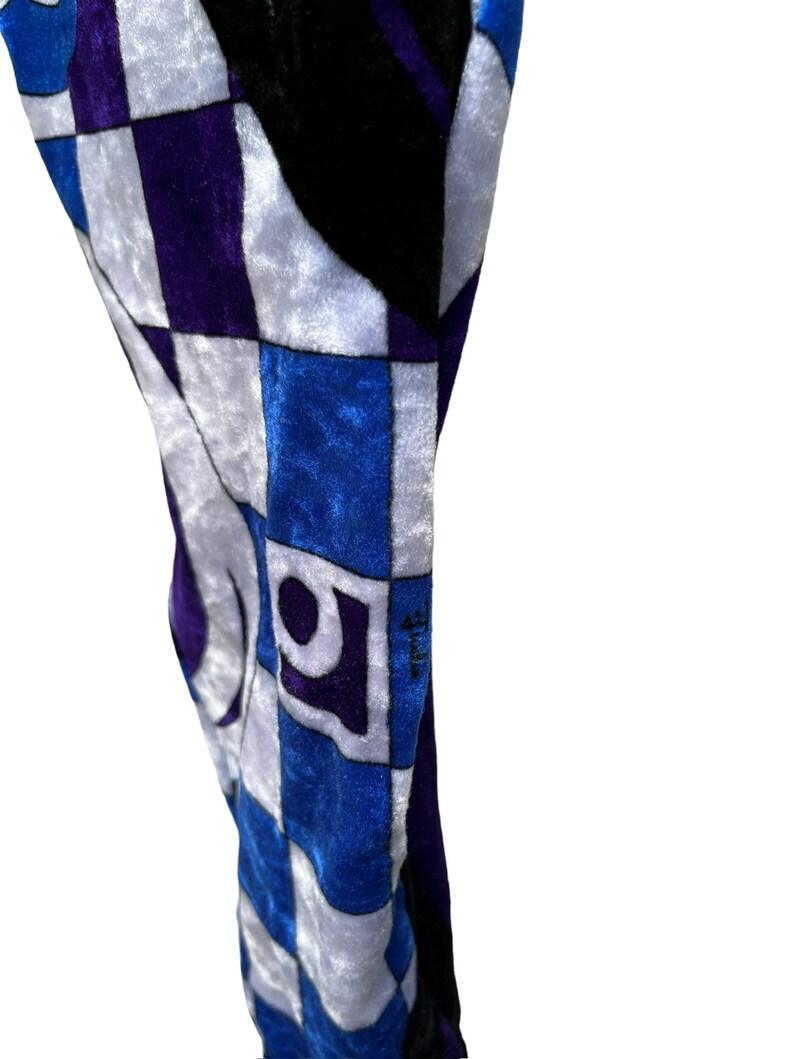 Emilio Pucci Crushed Velvet Stirrup Leggings, Circa 1970s For Sale 9