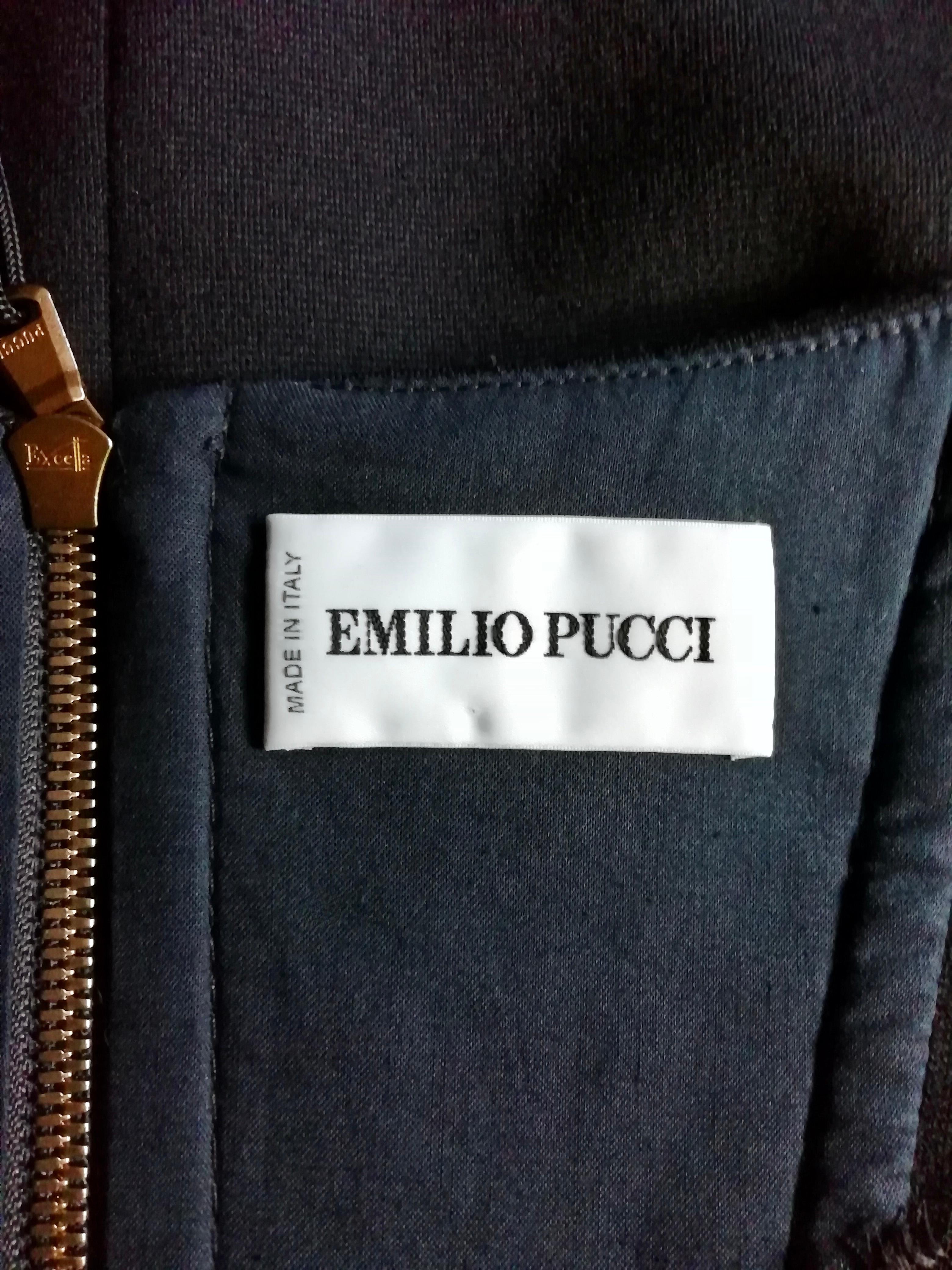 Emilio Pucci dark blue dress F/W 2011 For Sale 4