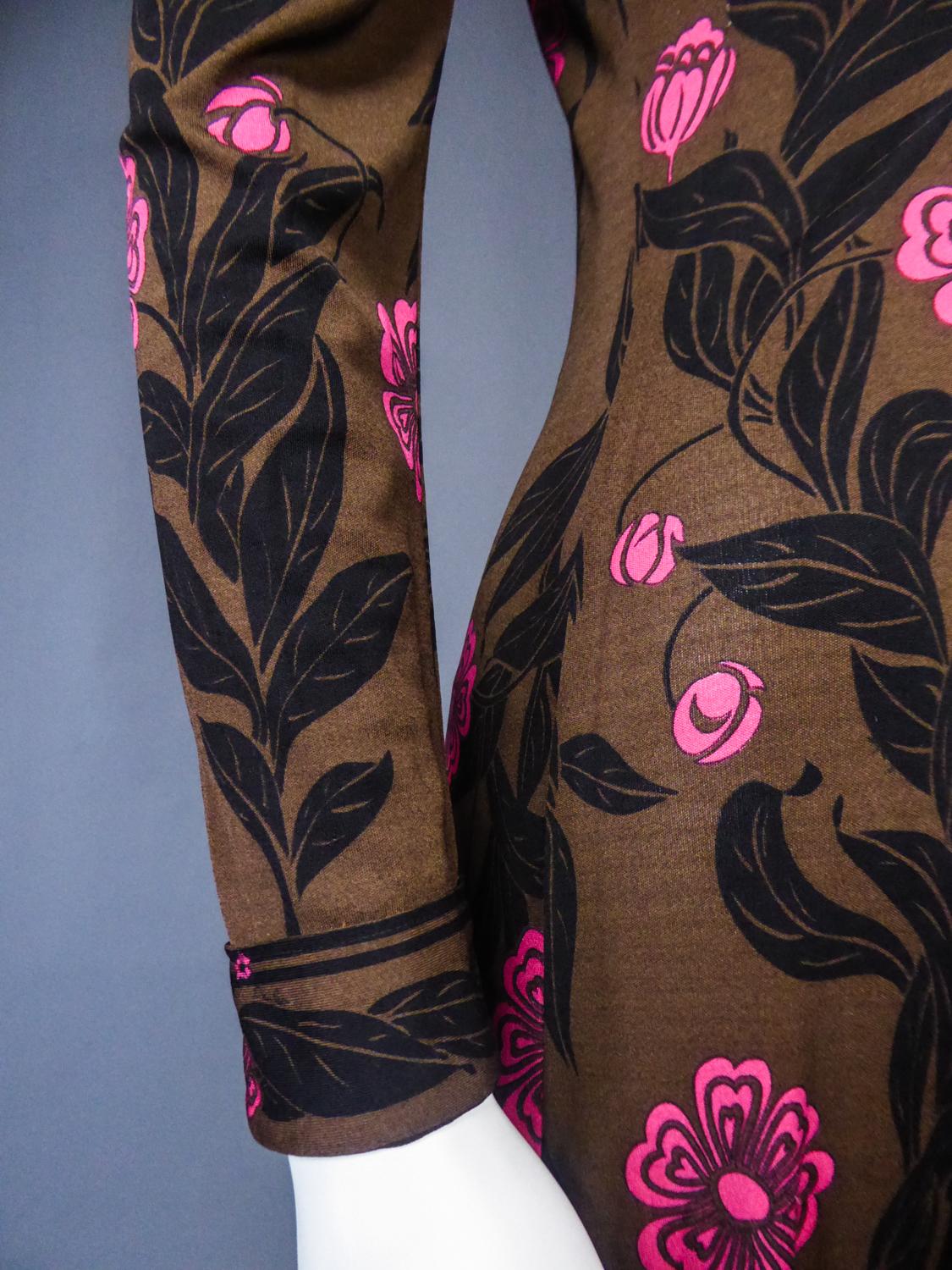 An Emilio Pucci Printed Jersey Dress Circa 1975 For Sale 3