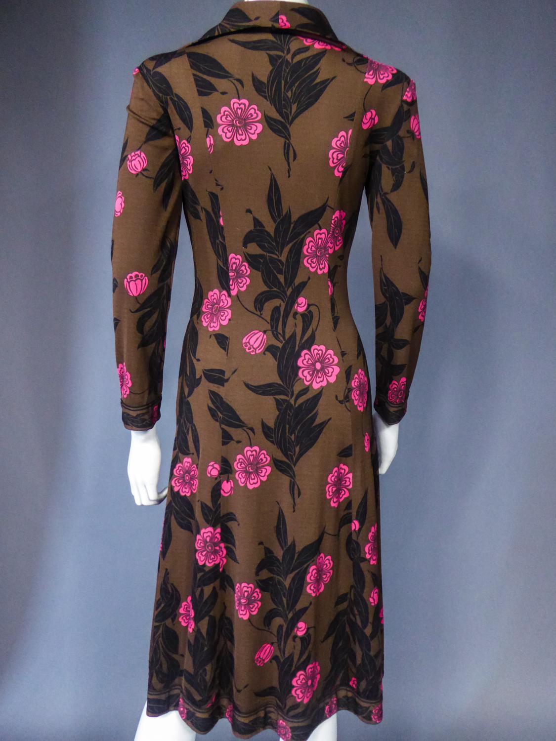 An Emilio Pucci Printed Jersey Dress Circa 1975 For Sale 4