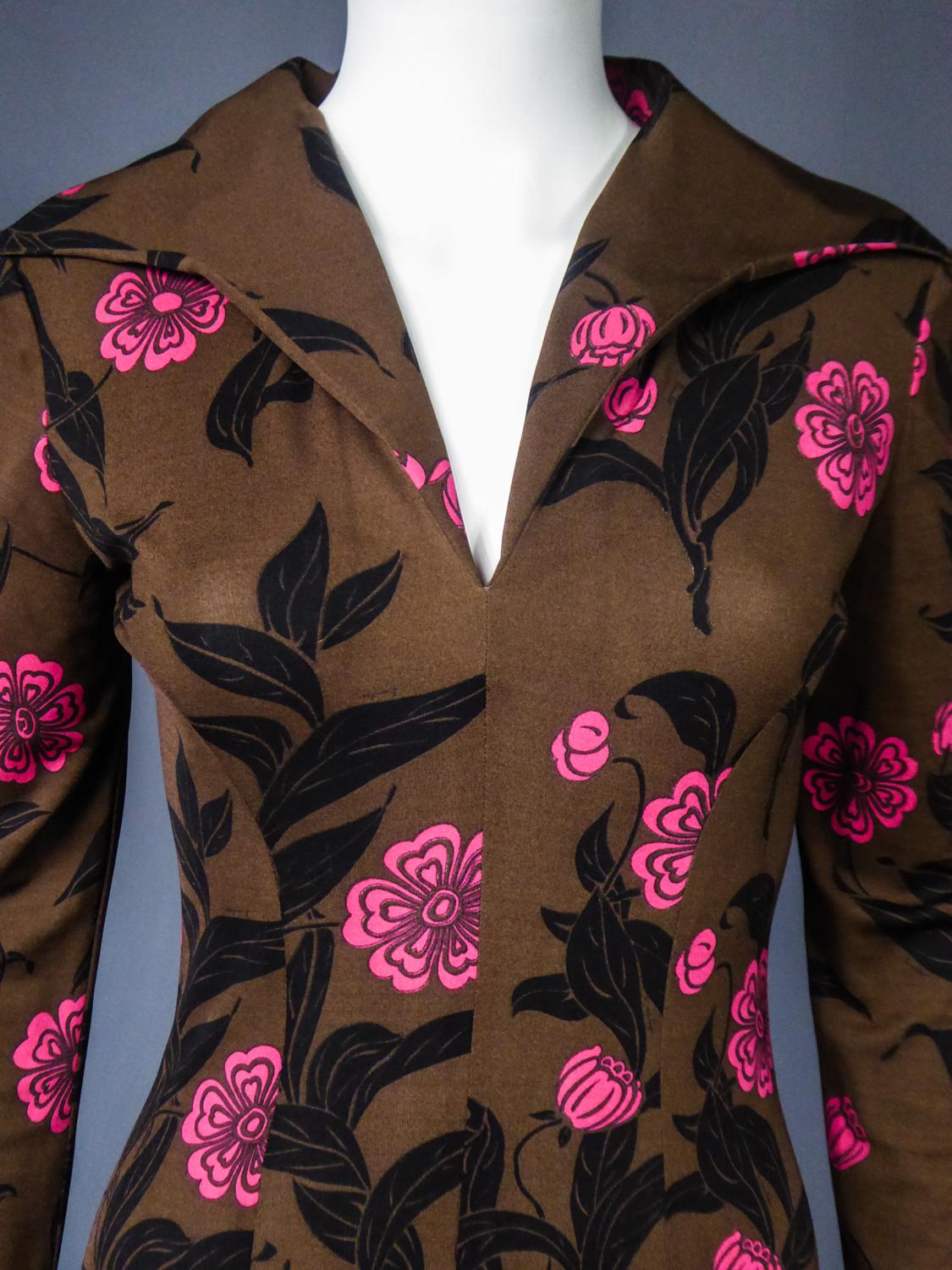 An Emilio Pucci Printed Jersey Dress Circa 1975 For Sale 6