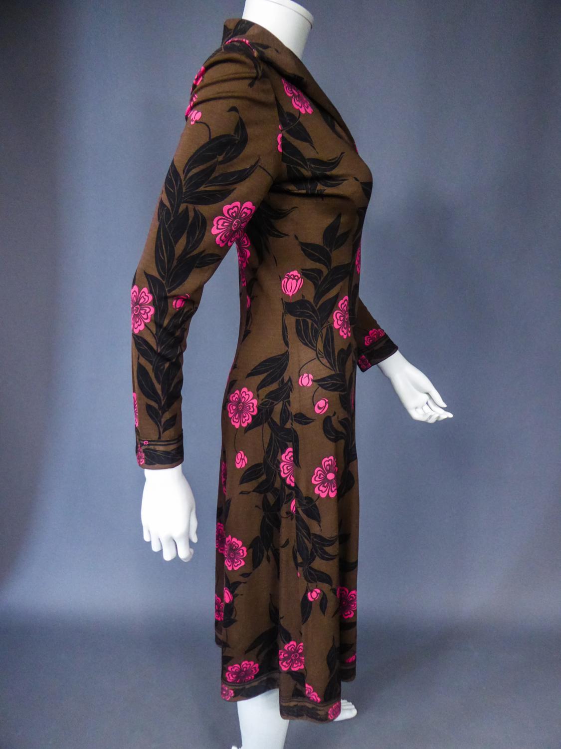 An Emilio Pucci Printed Jersey Dress Circa 1975 For Sale 2