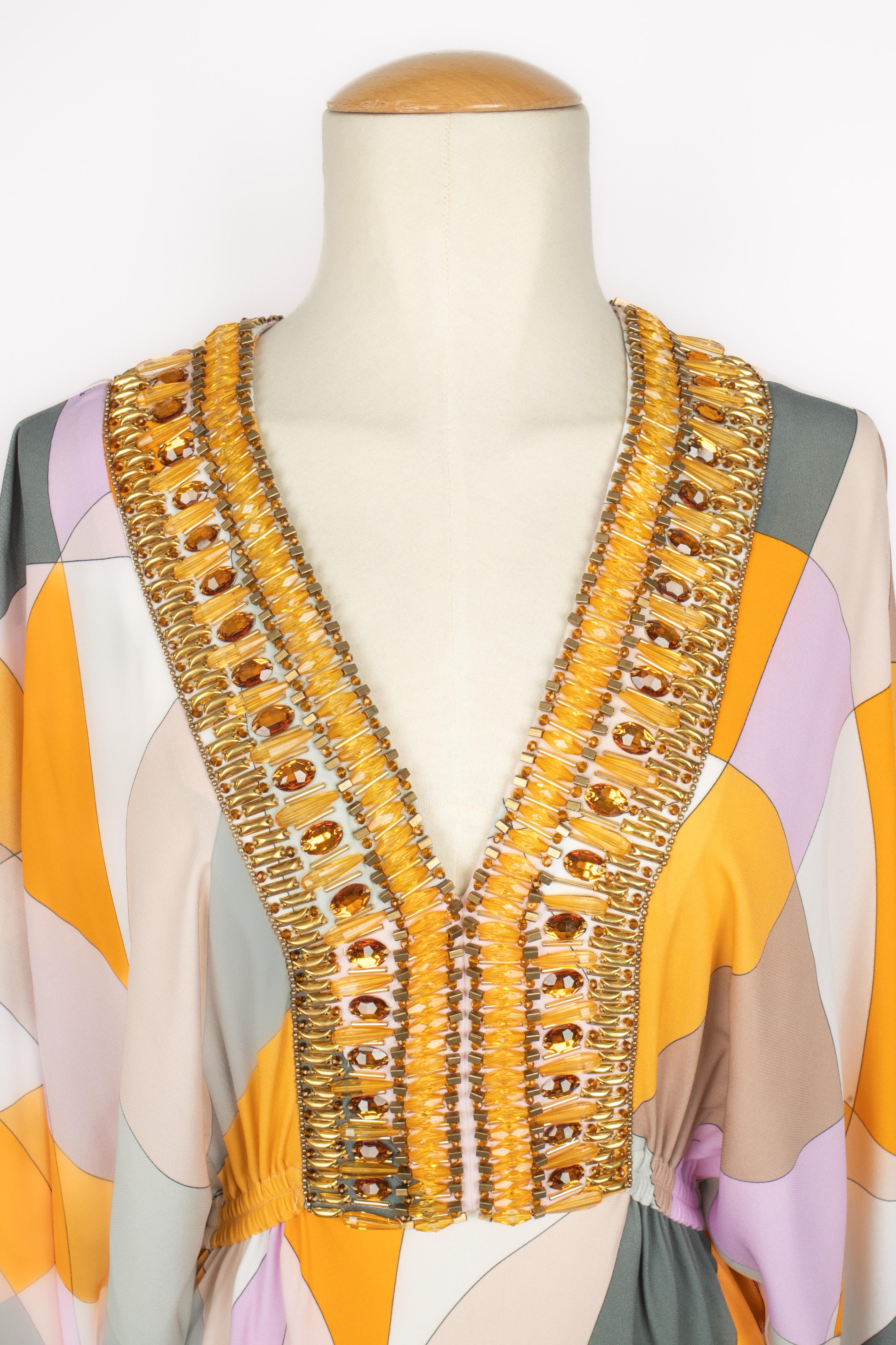 Beige Robe Emilio Pucci en vente