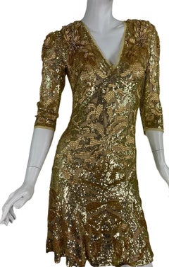 Emilio Pucci Embellished Dress in Gold It. 40 - US 4