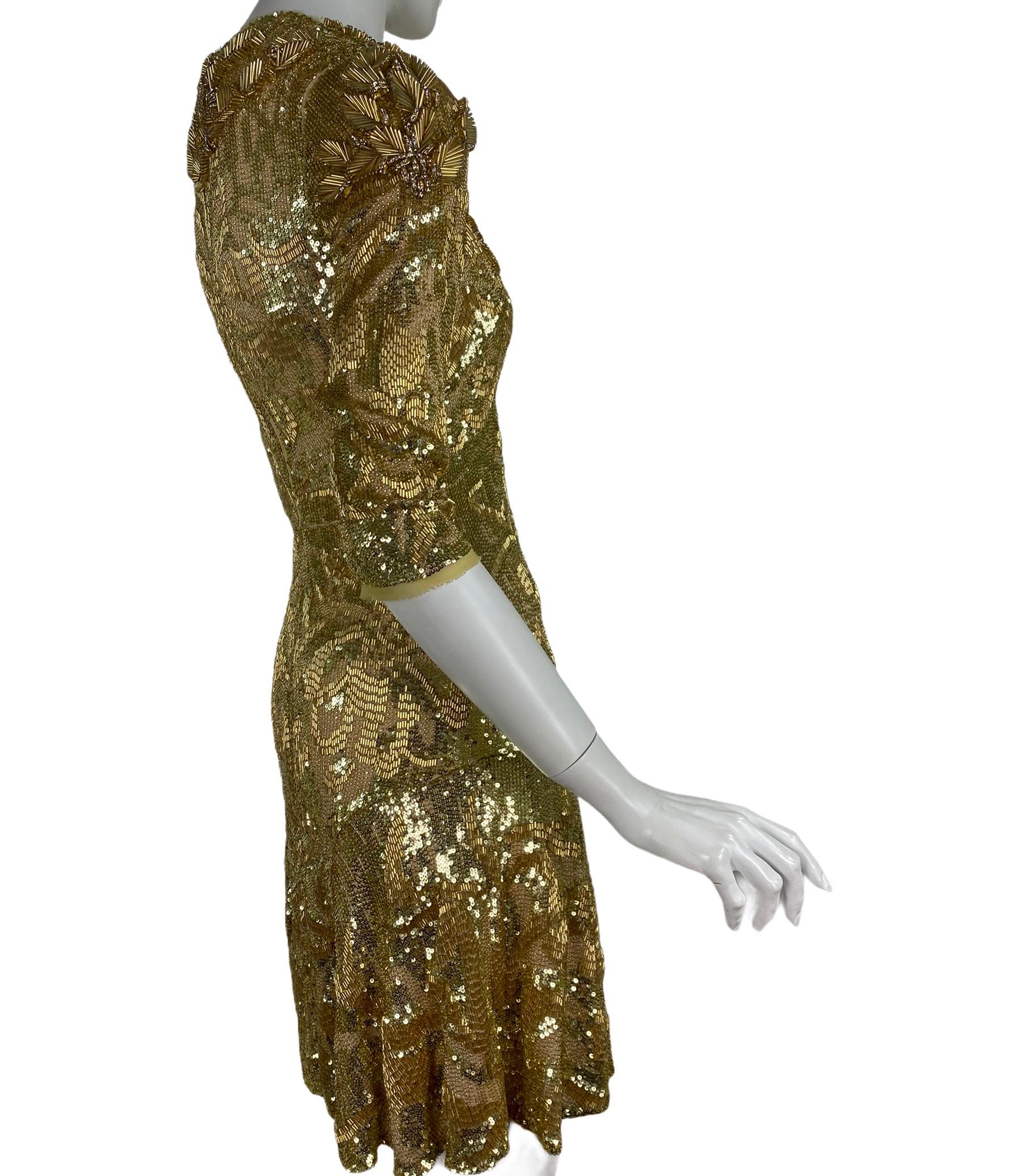 gold embellished dress