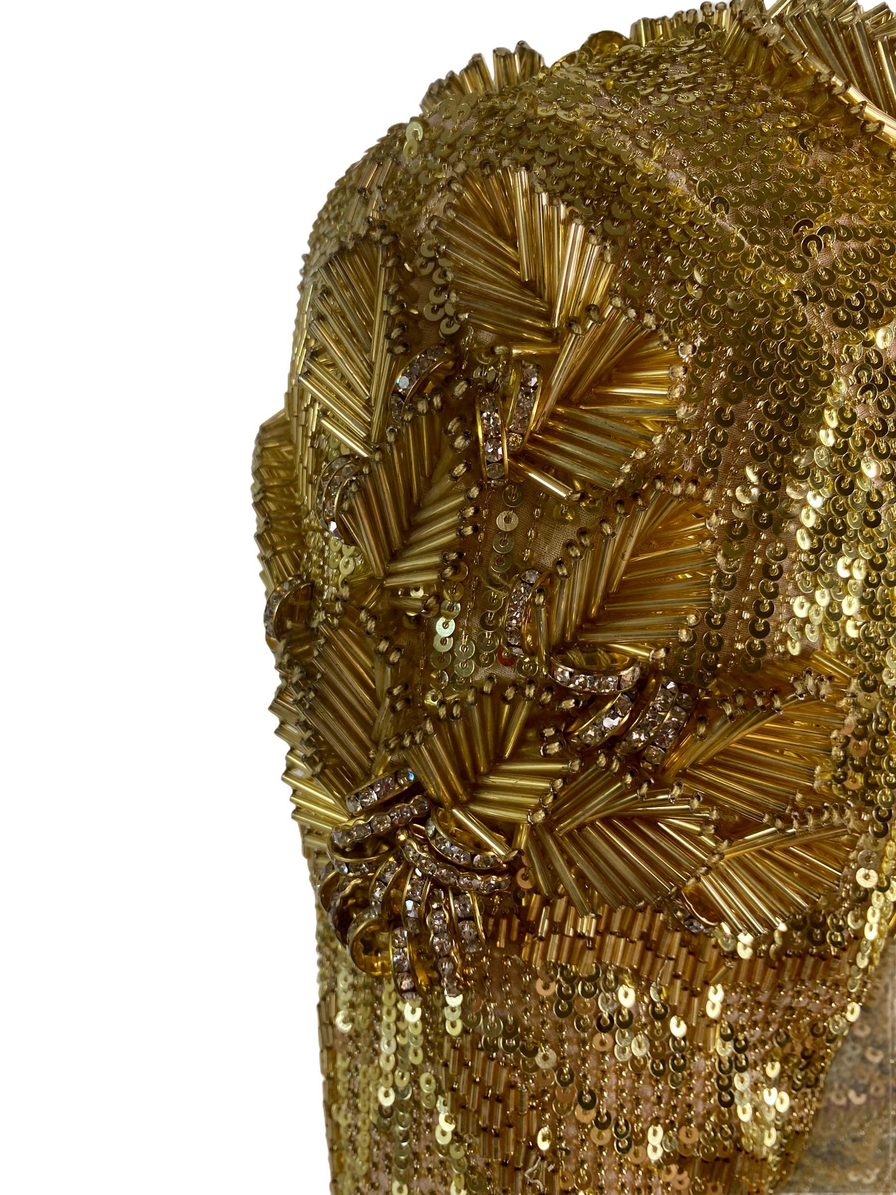 Emilio Pucci Embellished Dress in Gold It. 40 - US 4 In New Condition For Sale In Montgomery, TX