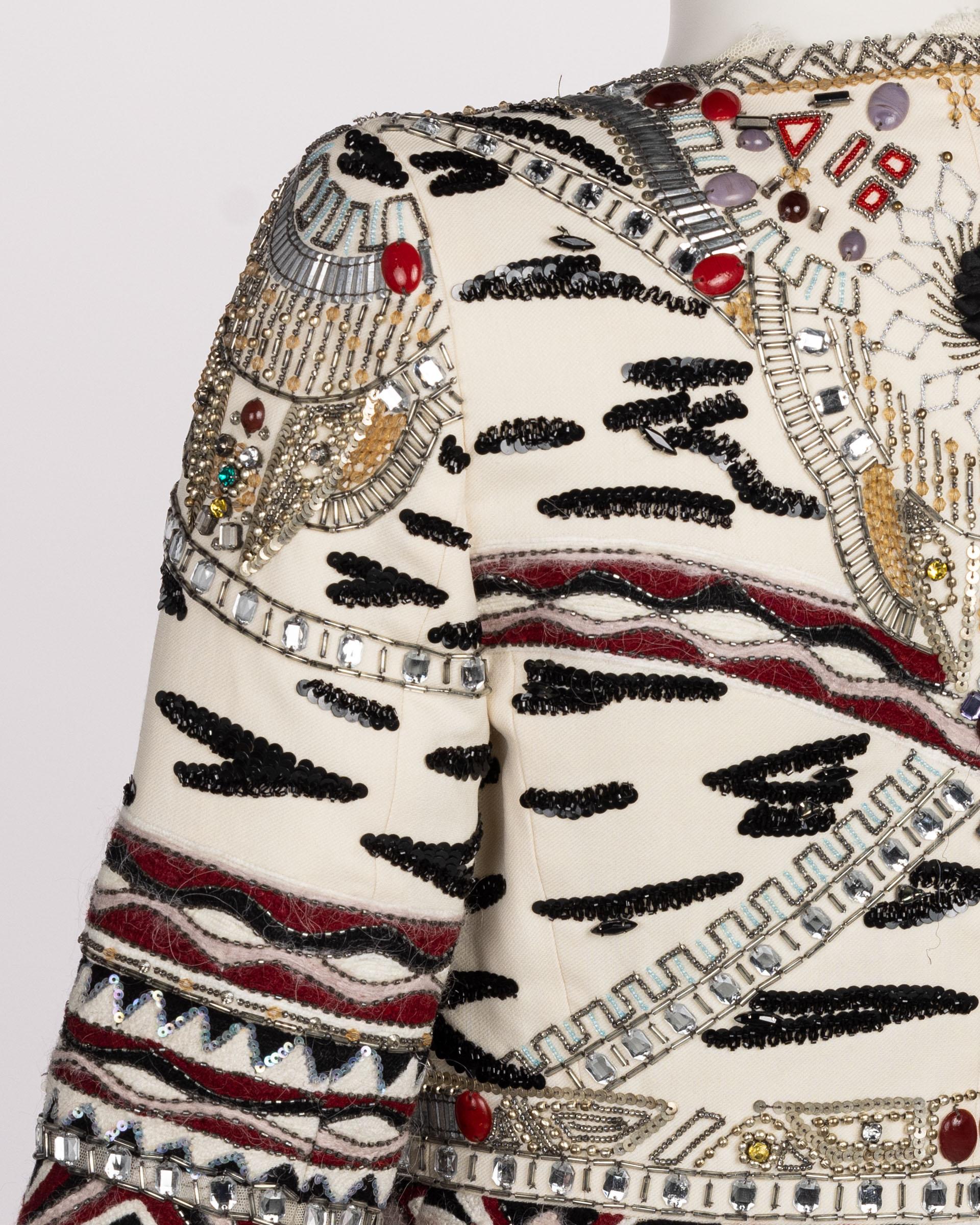 Emilio Pucci Embellished Wool Silk & Cotton Blend Jacket, Pre -Fall 2012 Runway 8