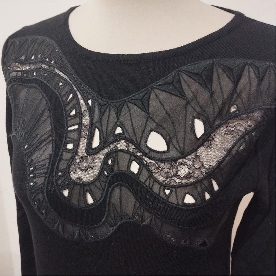 Black Emilio Pucci Embroidered pull size XS For Sale