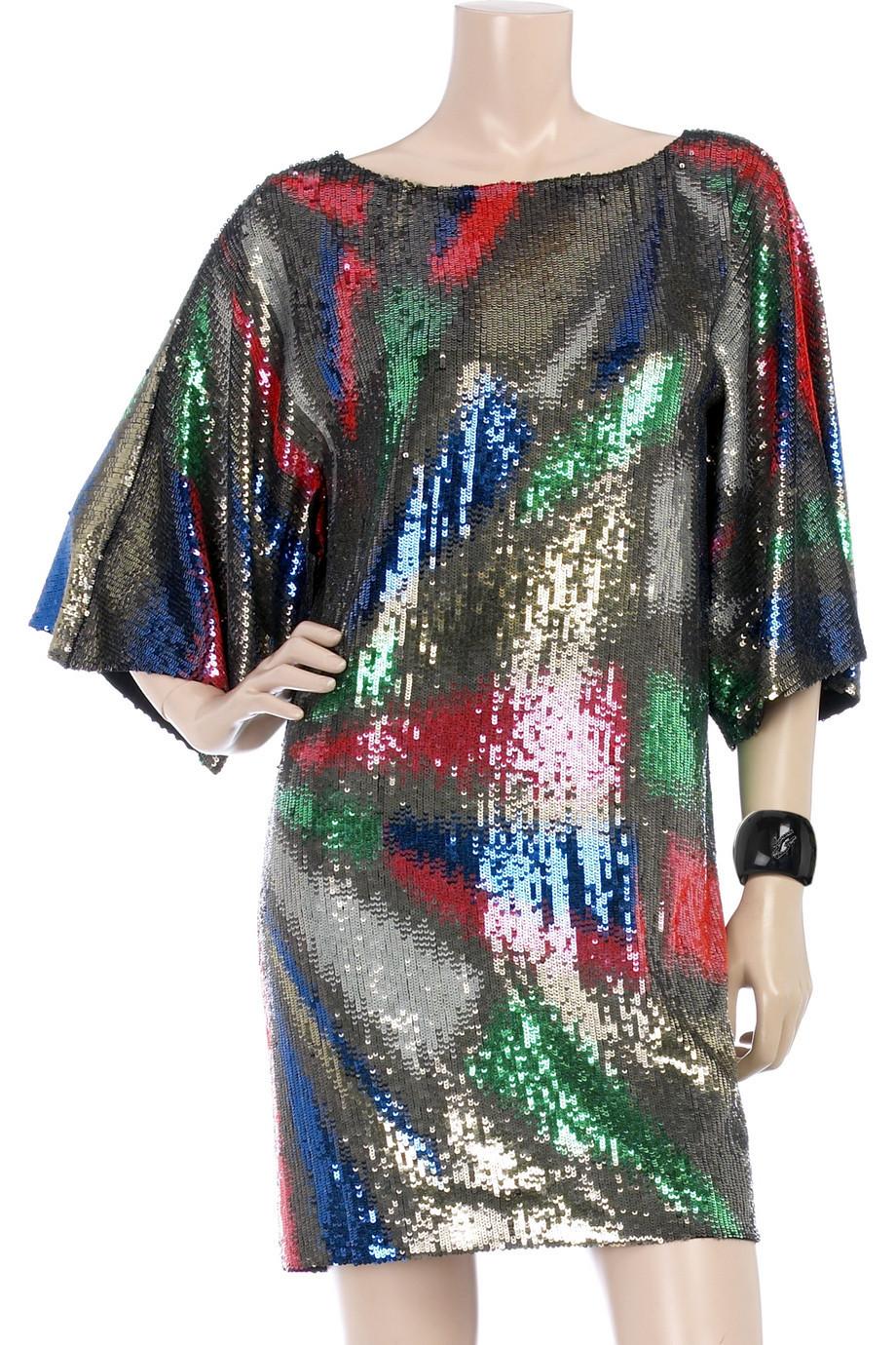 Matthew Williamson has infused the house of Pucci with his vivacious approach to fashion. Leaving behind the brand's more traditional prints he has adopted the use of sequins, color and knits to breath new life into the iconic brand. This dress is a