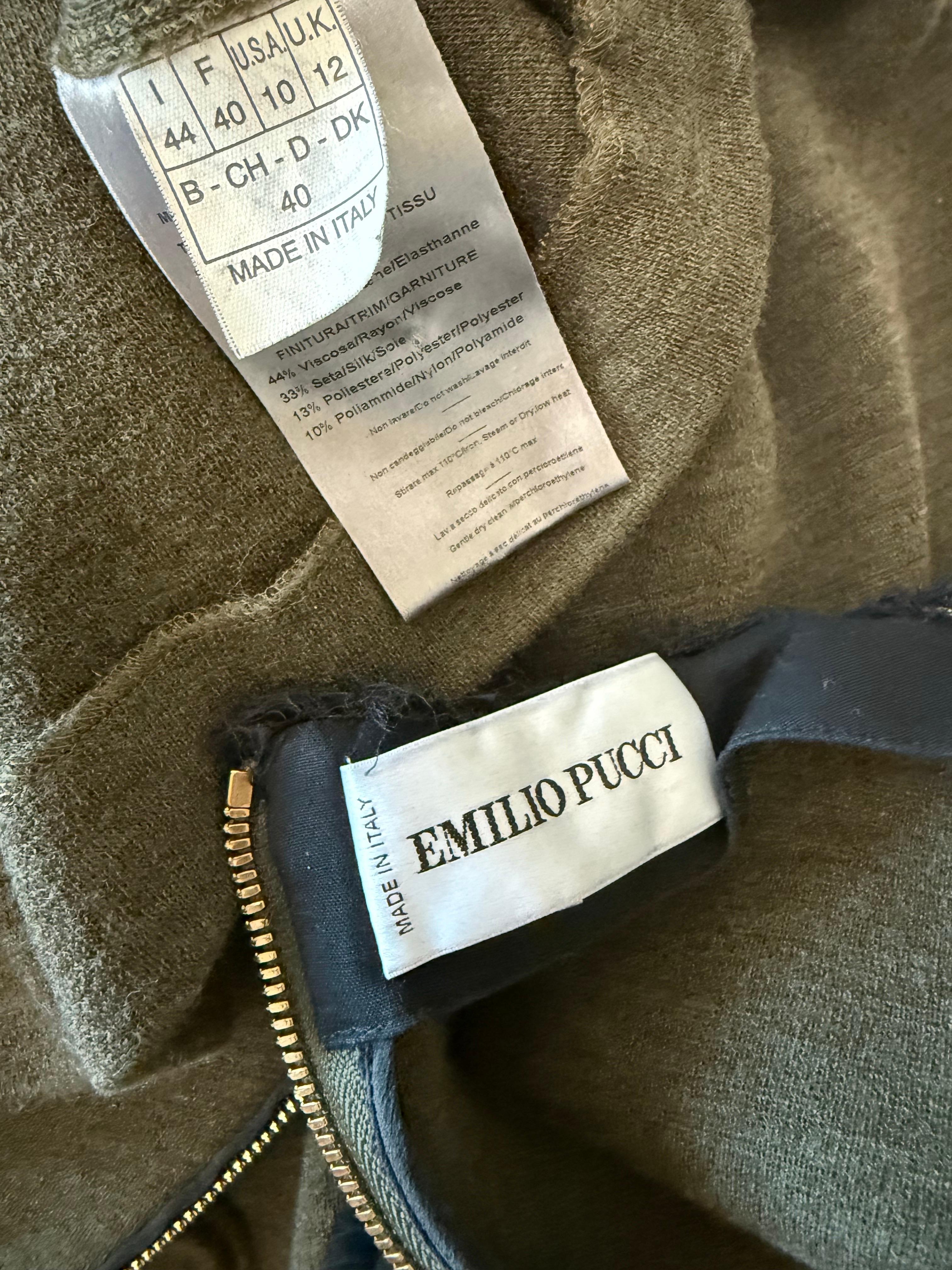 Emilio Pucci F/W 2011 Runway Cutout Back Sheer Lace Collar Tie Dress For Sale 12
