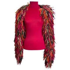 Encogimiento de hombros con flecos de rafia Emilio Pucci Otoño 2022