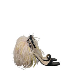 Emilio Pucci Feathered Strap High Block Heel Sandals sz. 39