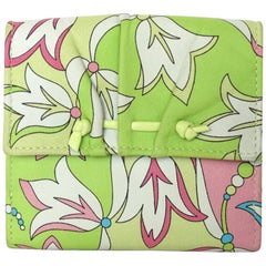 Emilio Pucci Floral Print Leather Wallet