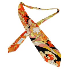 Emilio Pucci Firenze Italia Cravatta in seta Memphis Era per Saks Fifth Avenue