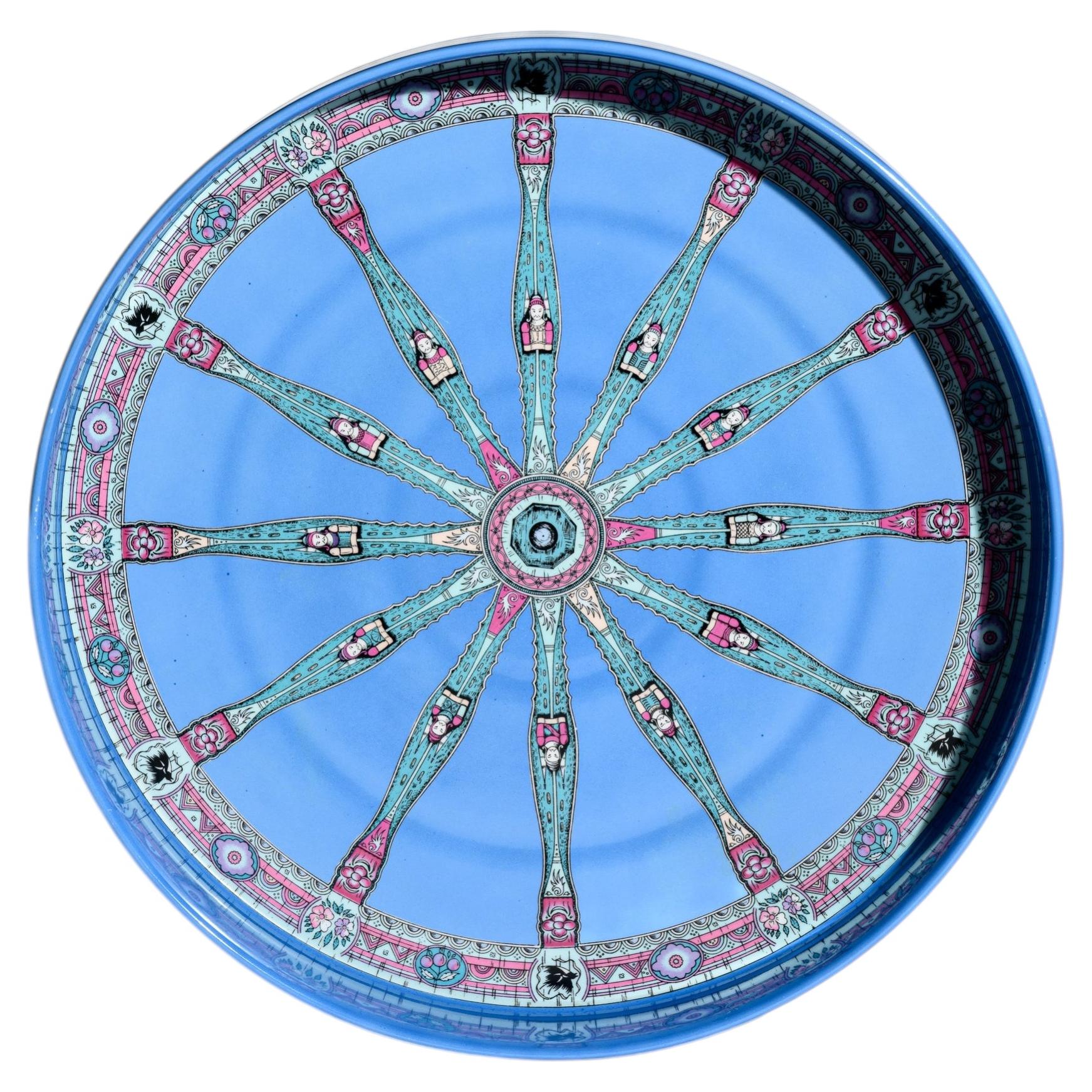 Pre-owned Pucci Emilio "florence" Porcelain Bowl For Rosenthal, Germany, 1969-1972 In Blue
