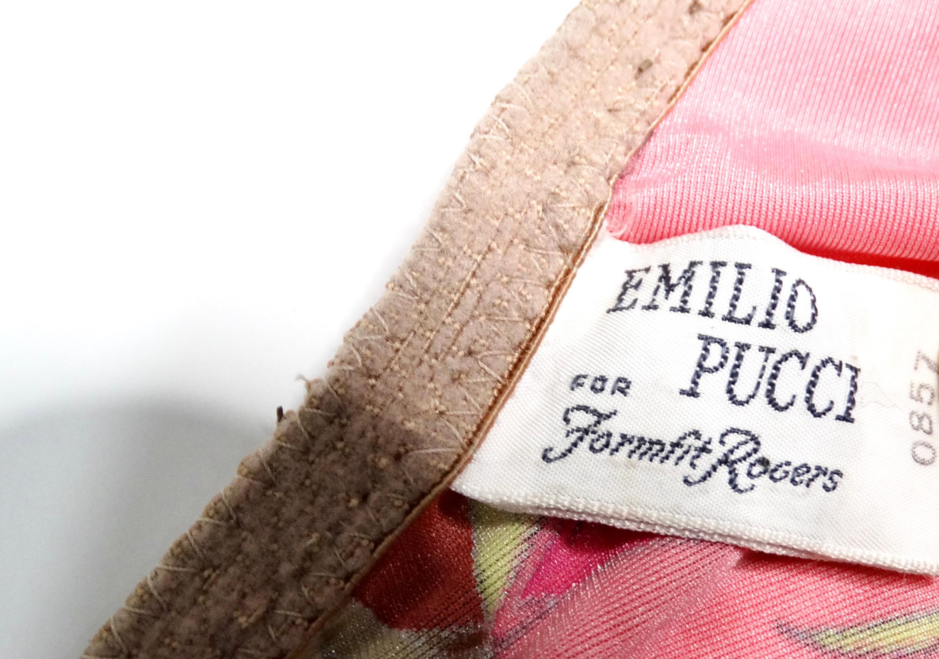 Women's Emilio Pucci for Formfit 1960s Retro Floral Swim Bottoms For Sale