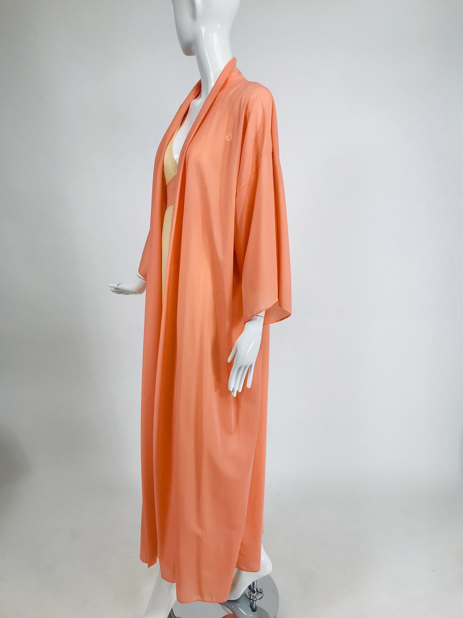 Emilio Pucci for Formfit Rogers 2pc. Sheer Peignoir Robe & Gown 1970s 1