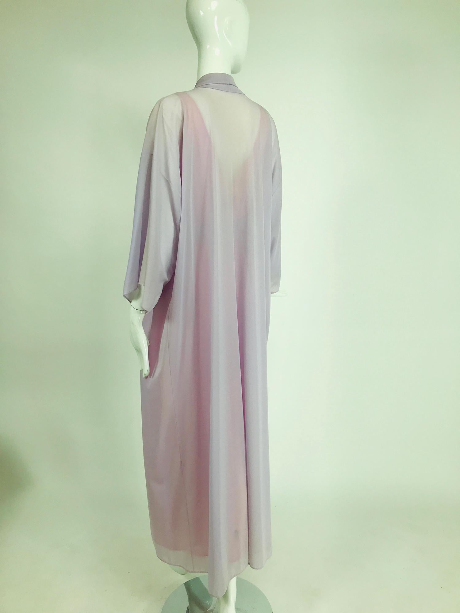Women's Emilio Pucci for Formfit Rogers 2pc. Sheer Peignoir Robe & Gown 1970s