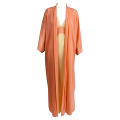 Vintage Emilio Pucci for Formfit Rogers 2pc. Sheer Peignoir Robe & Gown 1970s