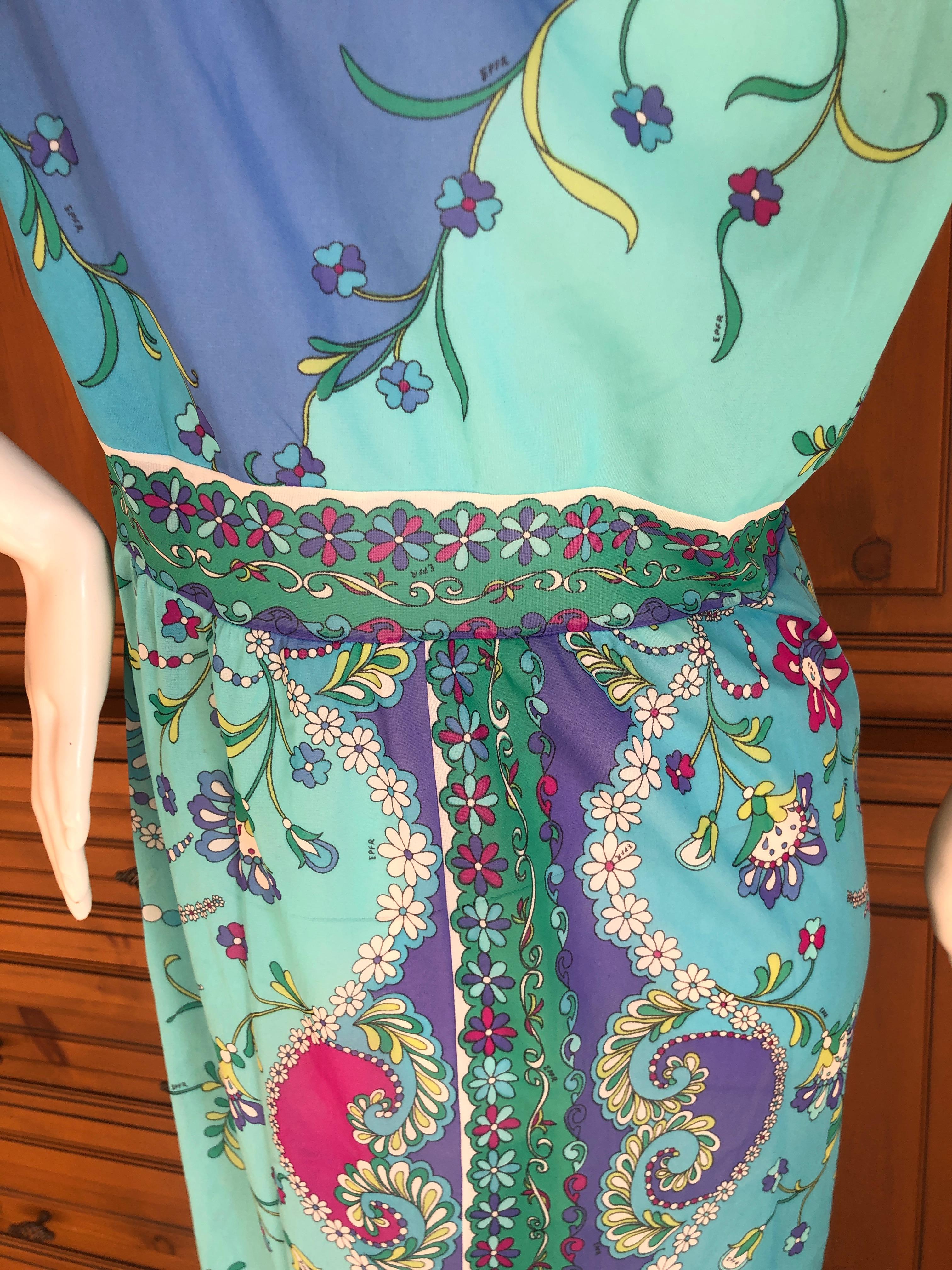 Emilio Pucci for Formfit Rogers Colorful Vintage 1960's Nightgown Dress For Sale 4