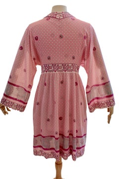 Emilio Pucci for Formfit Rogers Nightgown and Robe Set 2pc Floral Abstract Sz M