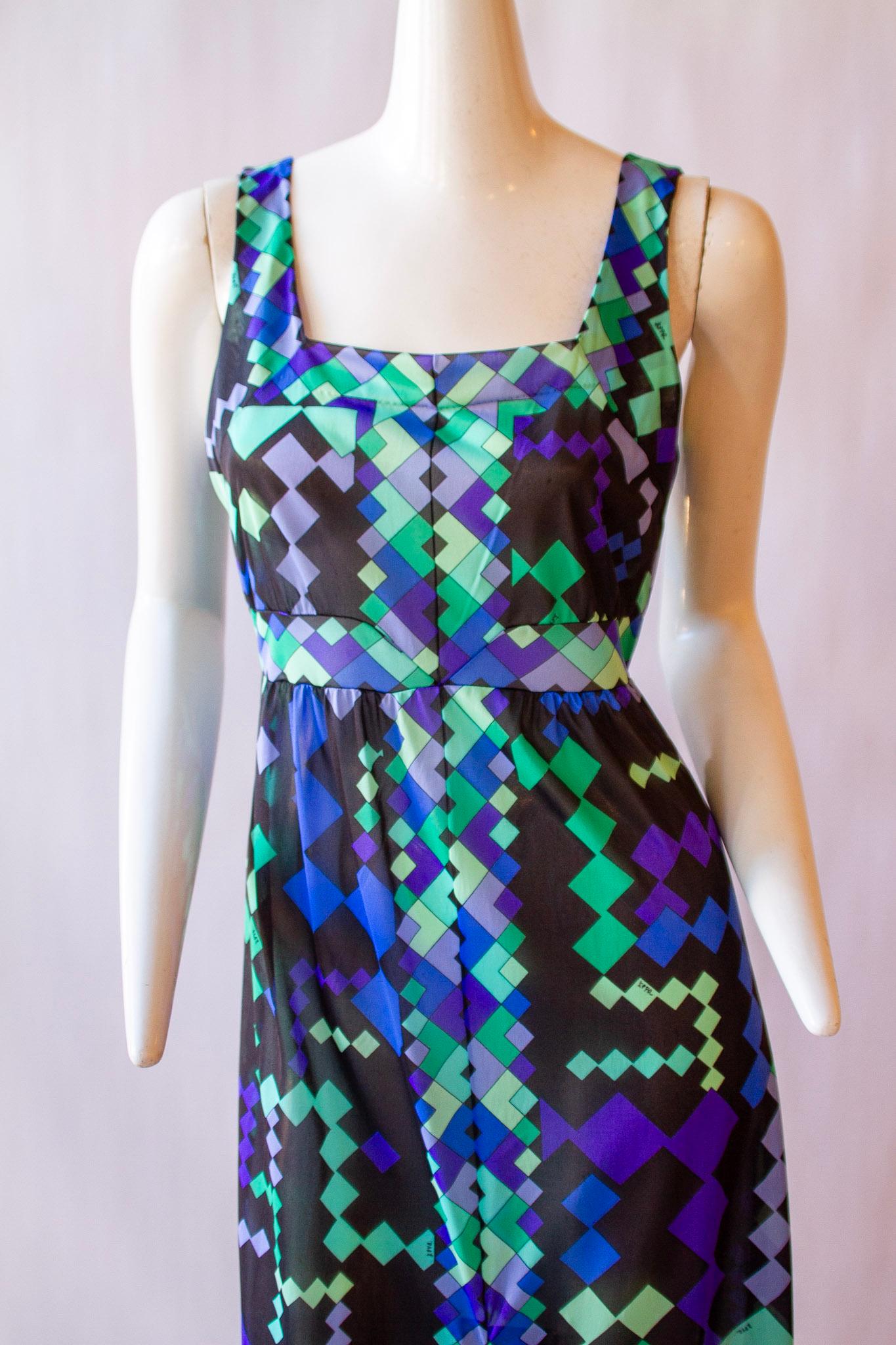 Black EMILIO PUCCI for Formfit Rogers Silk Ensemble circa 1959-1960 For Sale