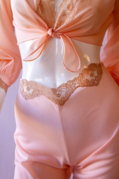 EMILIO PUCCI for Formfit Rogers Silk Ensemble, Soft Baby Pink circa 1959-1960