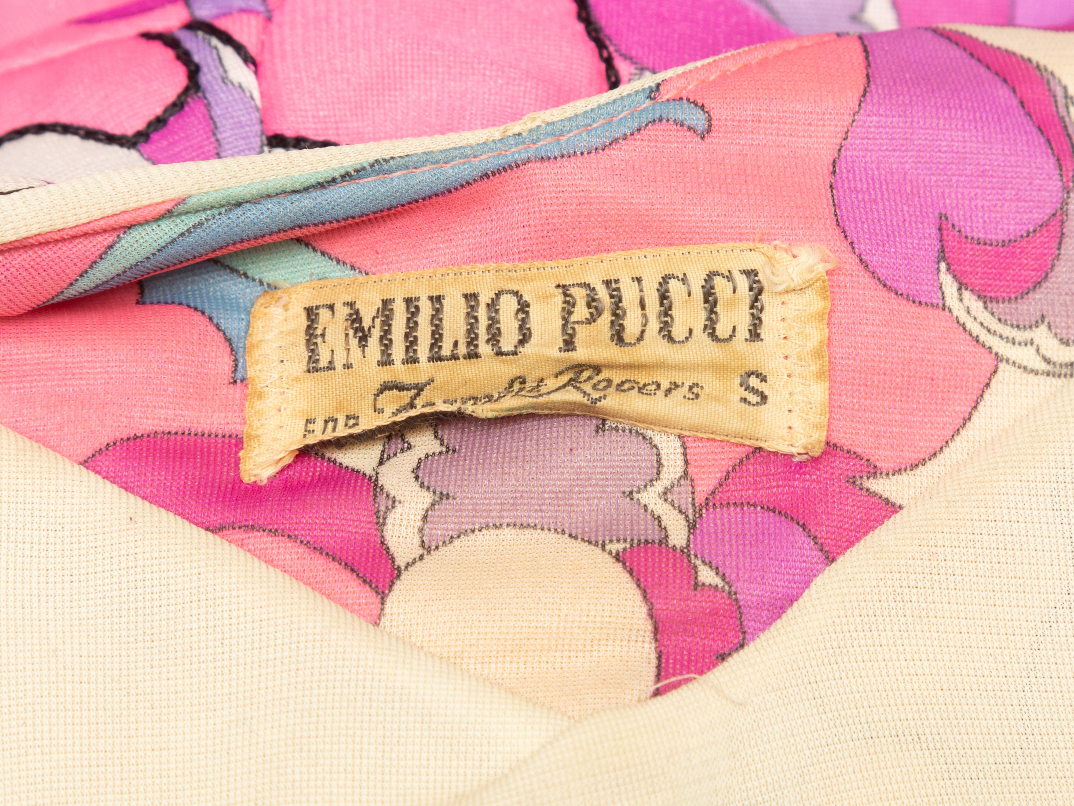 Women's or Men's Emilio Pucci for Formfit Rogers Vintage Pink & Multicolor Floral Print House Coa